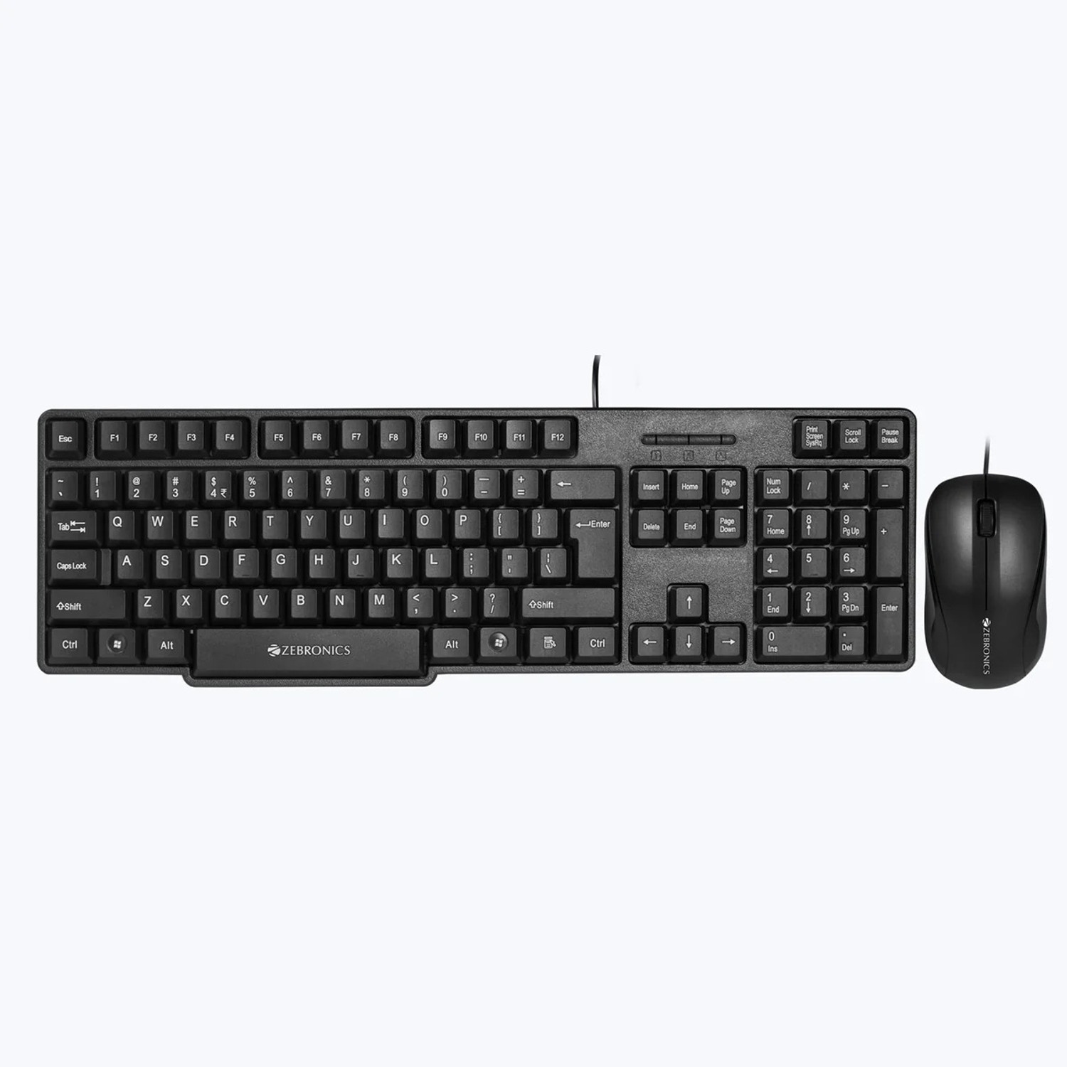 Image of ZEBRONICS Zeb Judwaa 850 Keyboard And Mouse Wired USB Standard Desktop Keyboard Compatible with Desktop, Laptop, Mac