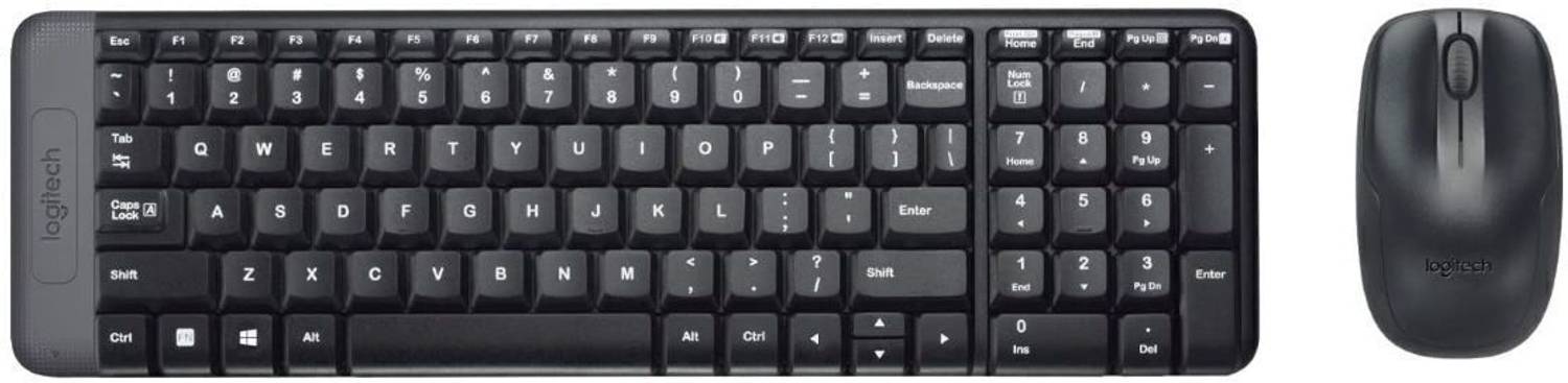 Logitech MK-220 Wireless Standard Desktop Keyboard Compatible wit
