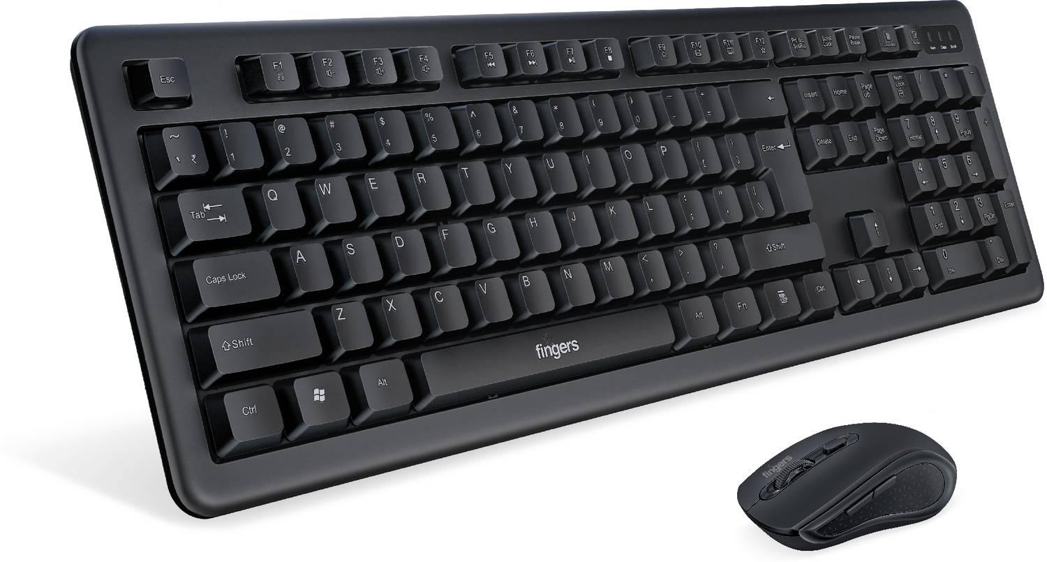 FINGERS Duo-Recharge Combo With Mouse Wireless Standard Desktop K