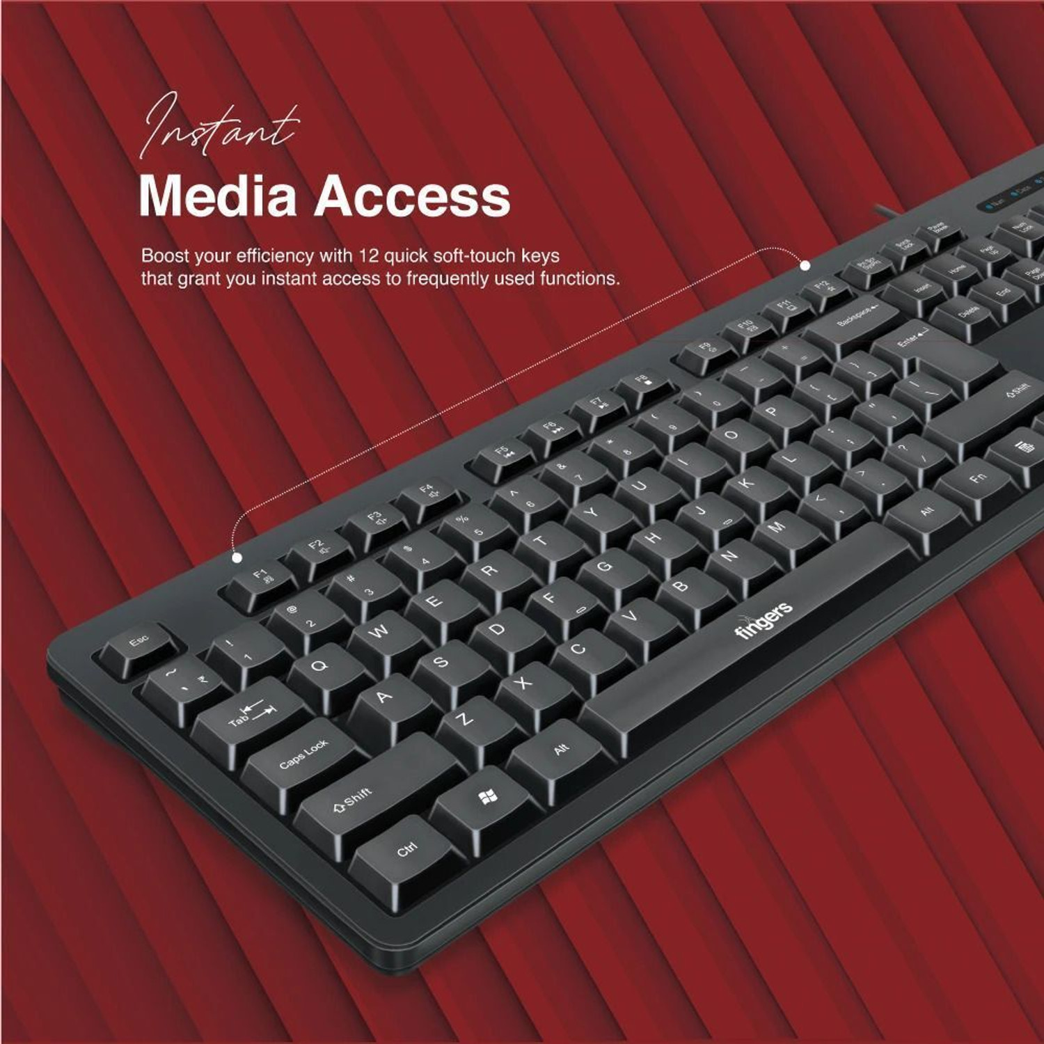 Image of FINGERS Marvel Combo With Mouse Wired USB Standard Desktop Keyboard Compatible with Desktop, Laptop, Tablet, iPad, Mac multimedia keys,Marvel Combo With Mouse