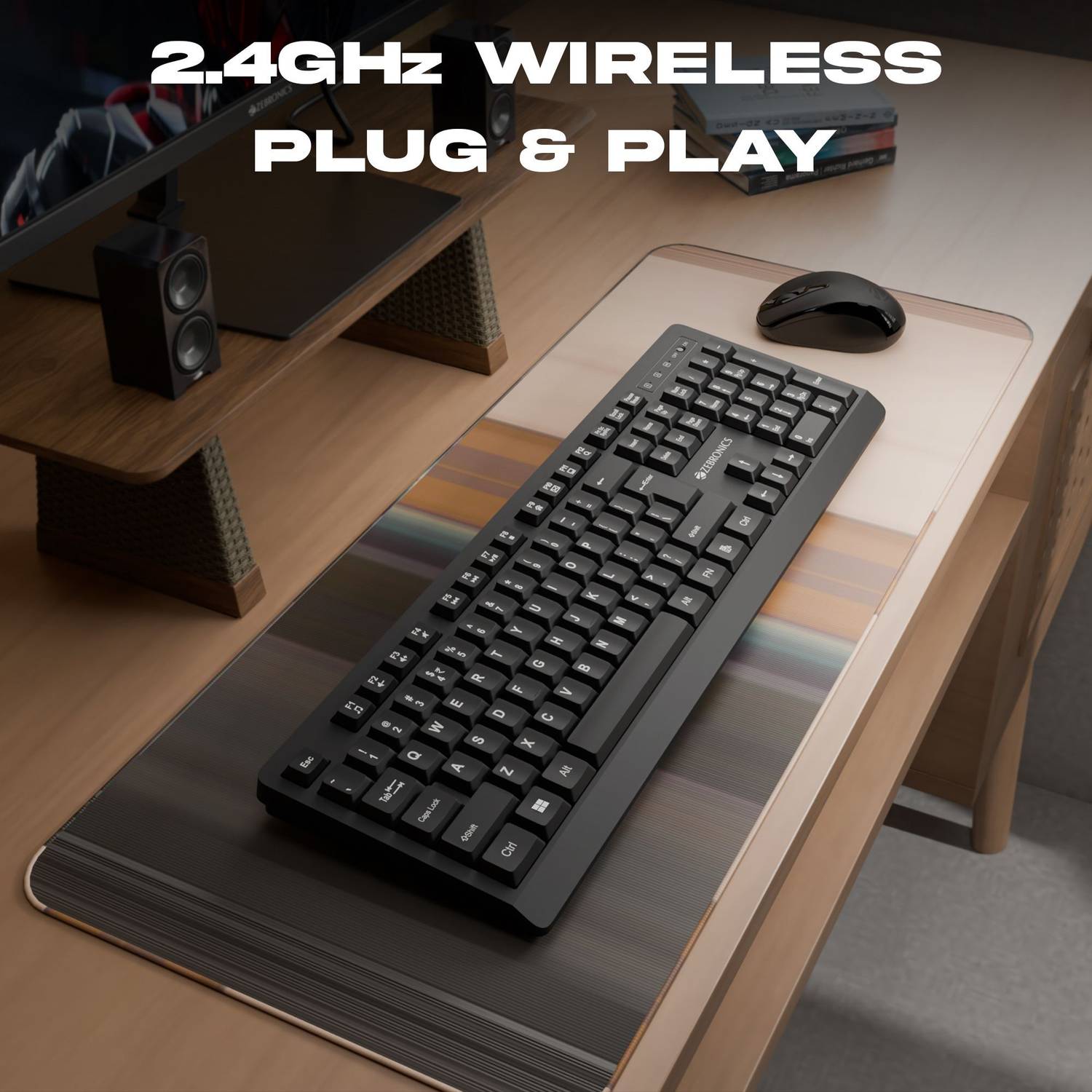 ZEBRONICS Zeb-Companion 116 Black Wireless Keyboard - Image 2