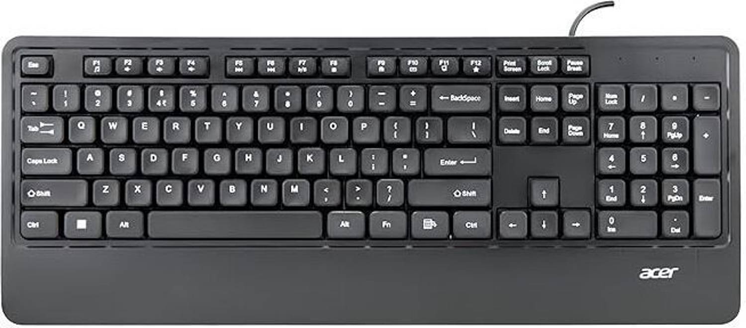 Acer Wired Keyboard with Palm Rest |Co-Pilot Shortcut Key | Rupee