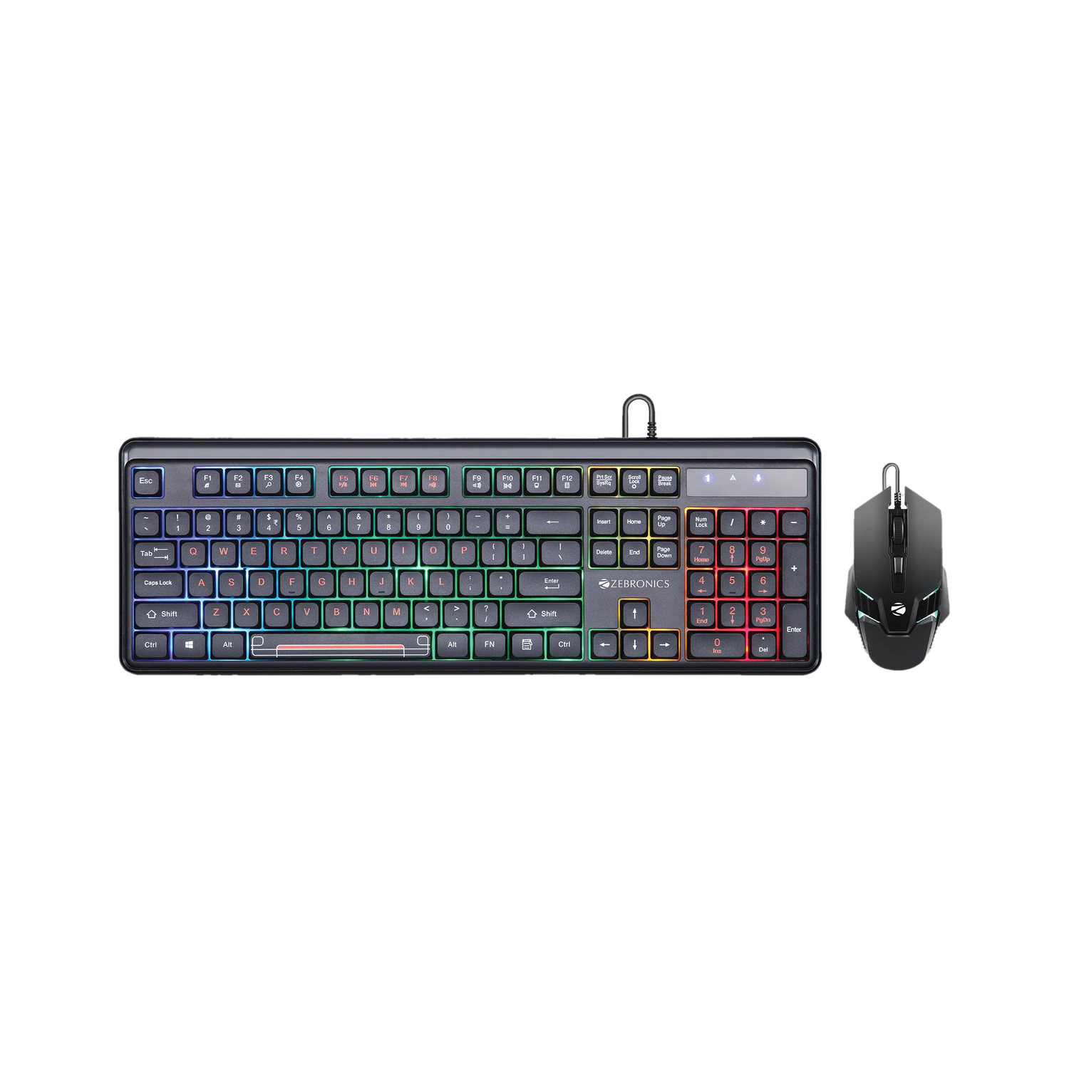 ZEBRONICS ZEB-KKB 3 Wired USB Standard Desktop Keyboard Compatible with Desktop, Laptop, Mac with Plug & Play USB Interface