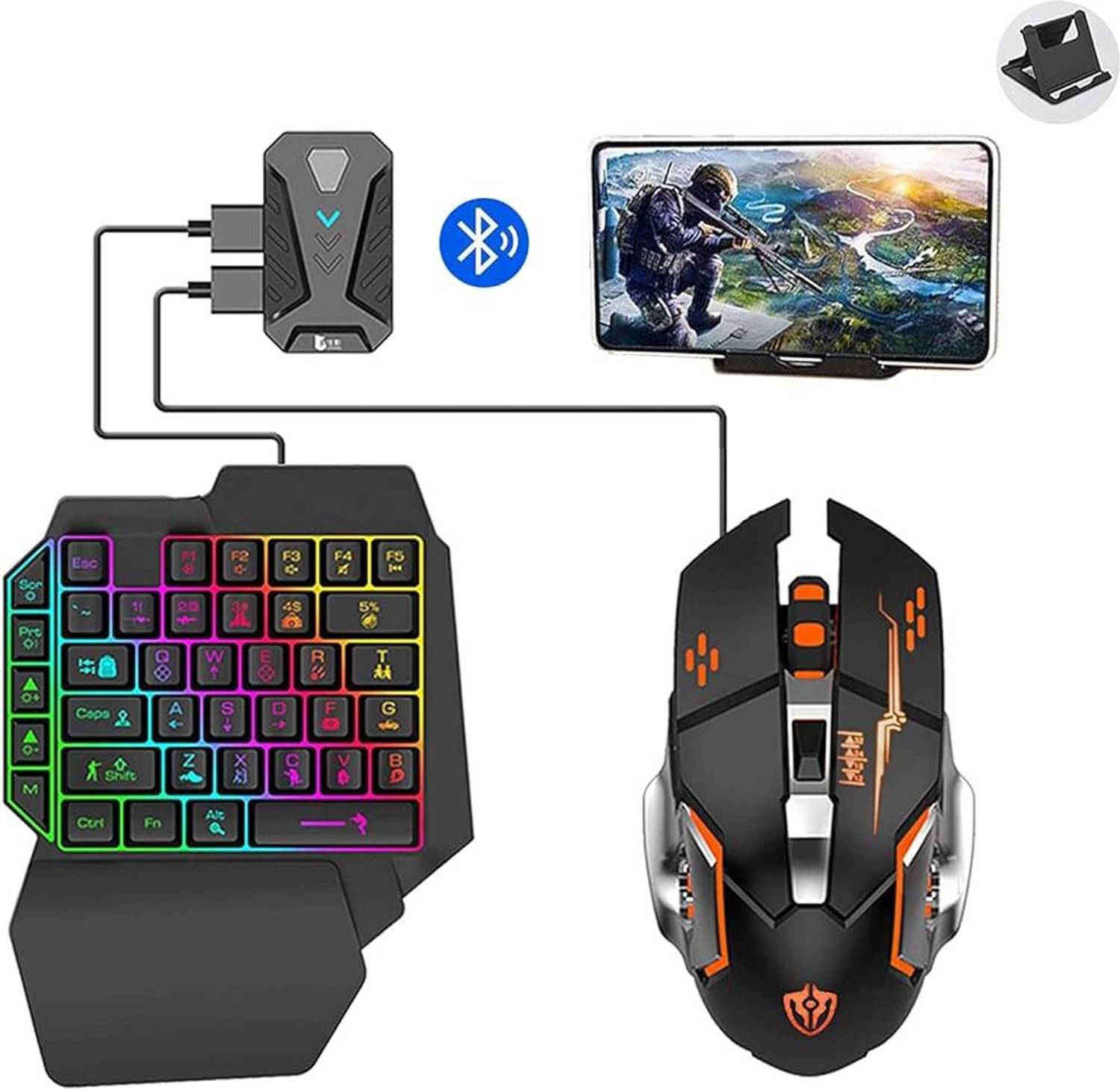 Extreme One Hand Non Mechanical Gaming Keyboard and Mouse Combo - Image 1