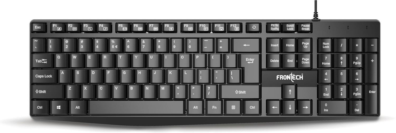 Image of Frontech FT-1671 Wired USB Standard Desktop Keyboard Compatible with Desktop