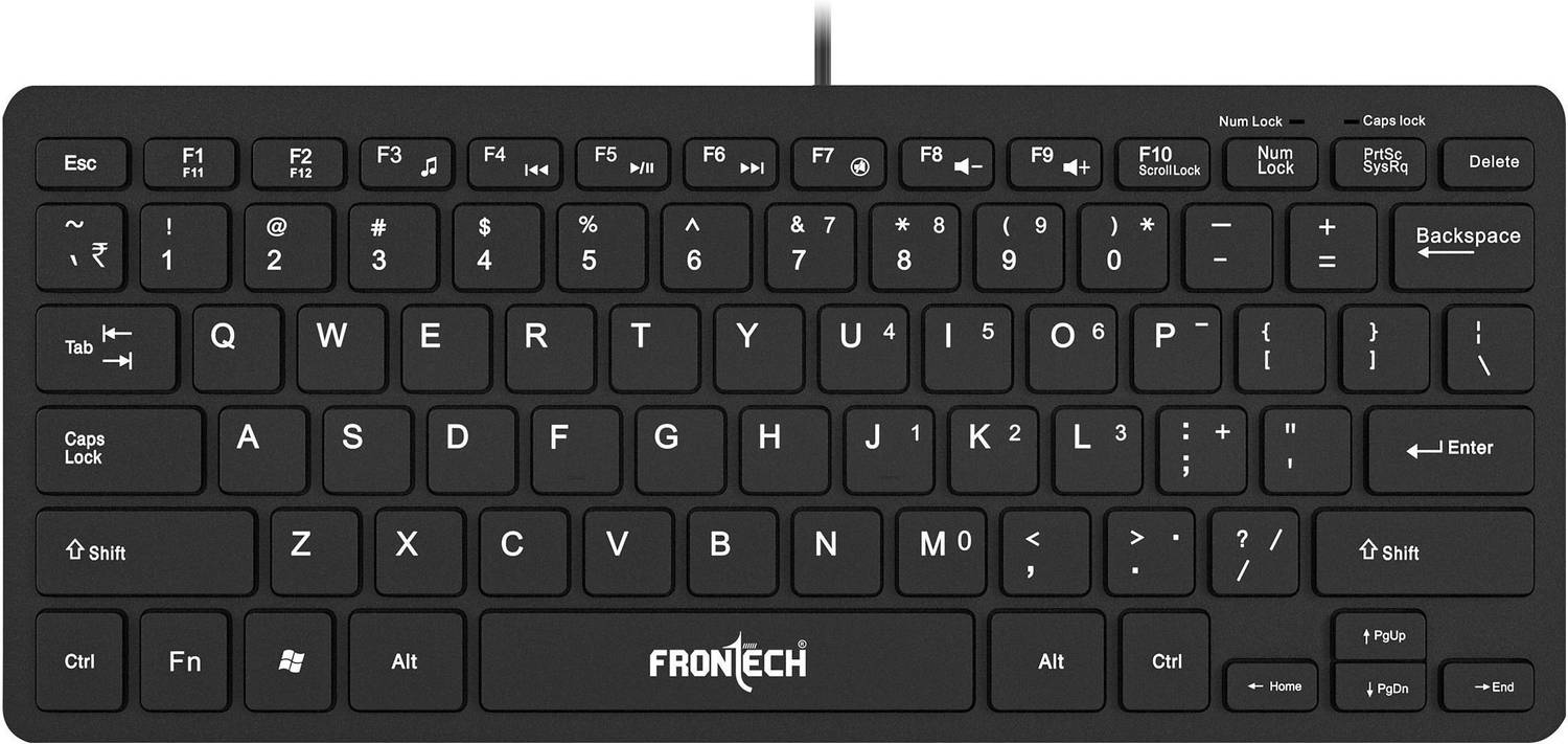 Frontech Membrane Keys Wired Mini Keyboard 78 Keys USB Plug &