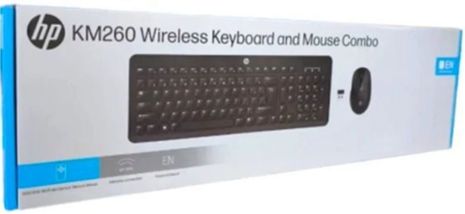 Image of HP KM260 Wireless Mouse and Keyboard Combo Wireless Standard Desktop Keyboard Compatible with Desktop, Laptop, Mac