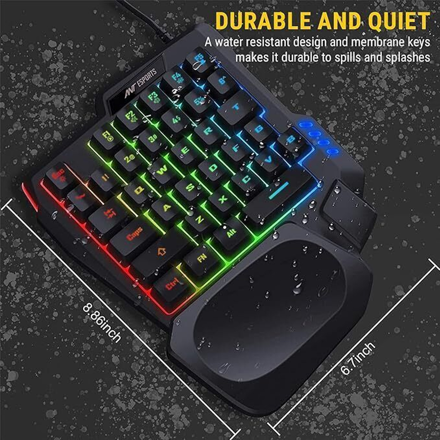 Image of Ant Esports MG401 Wired USB, Bluetooth Handheld Gaming Keyboard Compatible with Laptop
