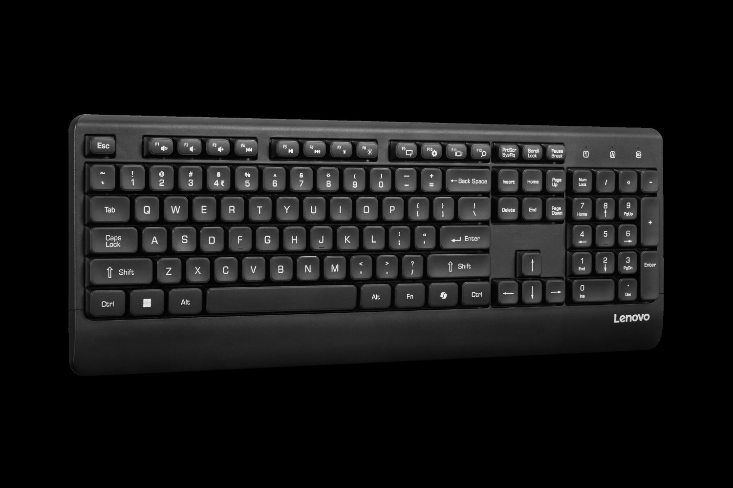 Image of Lenovo 210 USB-A Wireless Keyboard Wireless Standard Desktop Keyboard Compatible with Desktop