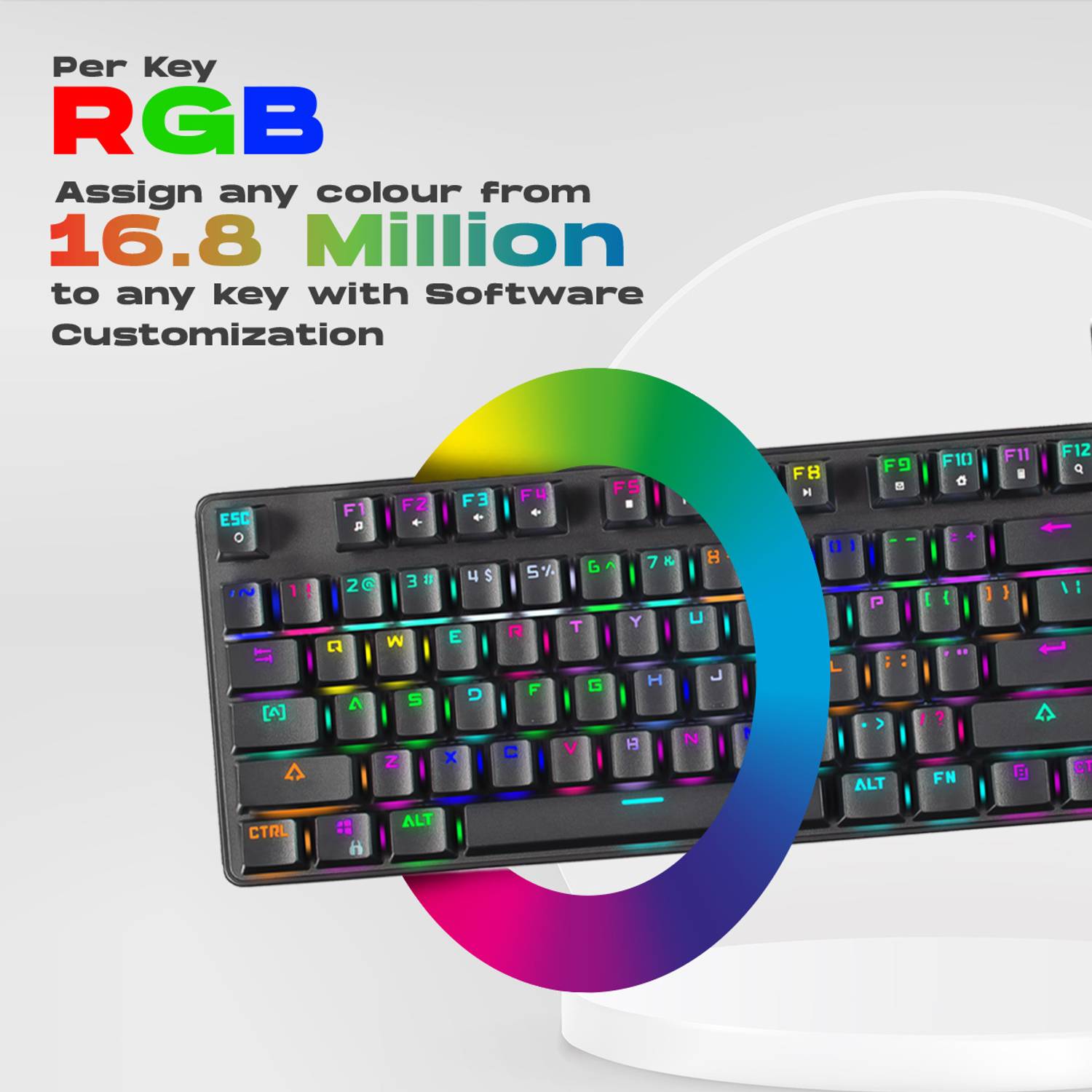 Cosmic Byte CB-GK-16 Firefly Blue Mechanical Keyboard - Image 3