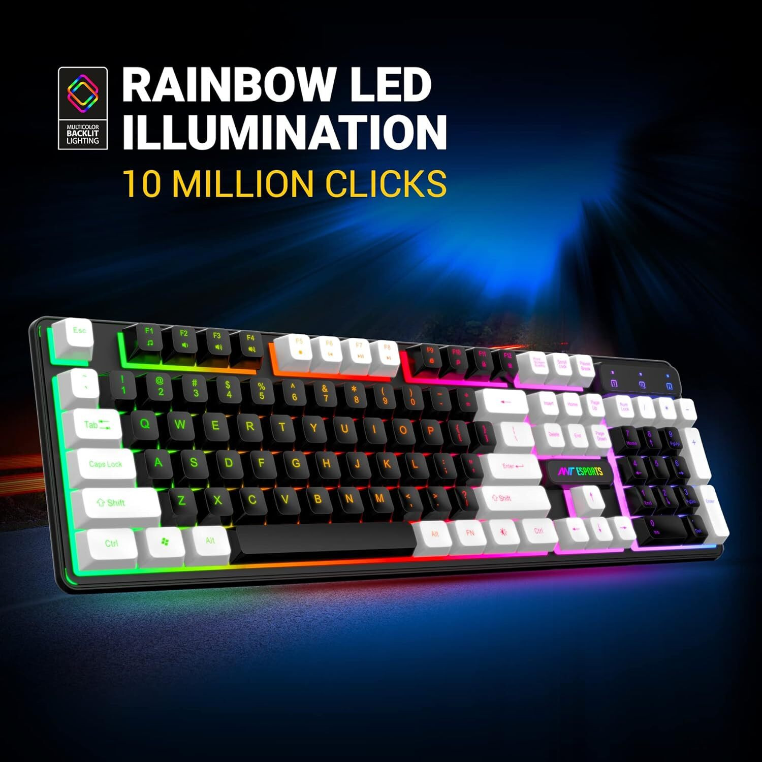 Image of ANTESPORT KM1400 Pro Backlit Membrane Gaming Keyboard