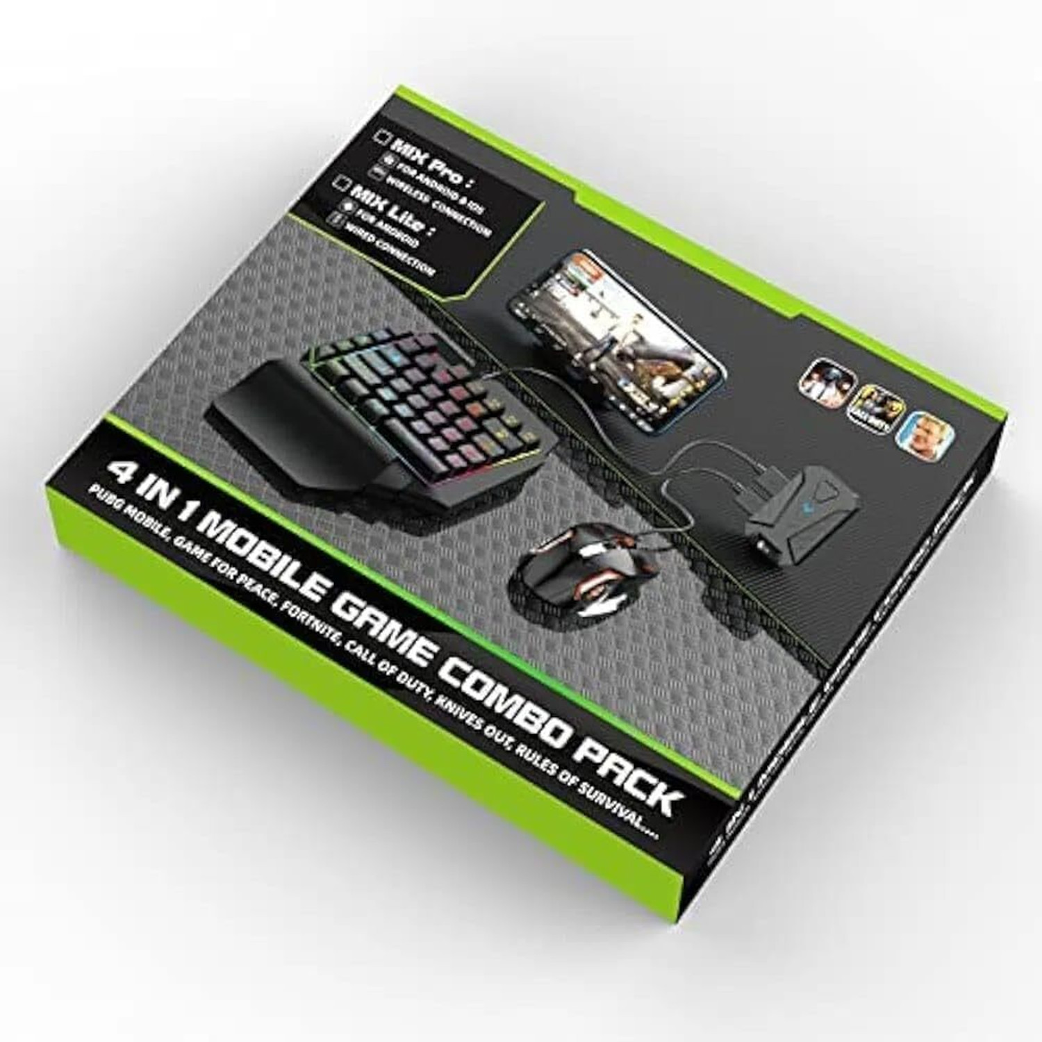 Image of Playtastic RGB One Handed Mechanical Gaming Keyboard and Mouse Bluetooth Standard Gaming Keyboard Compatible with Desktop, Laptop, Mac