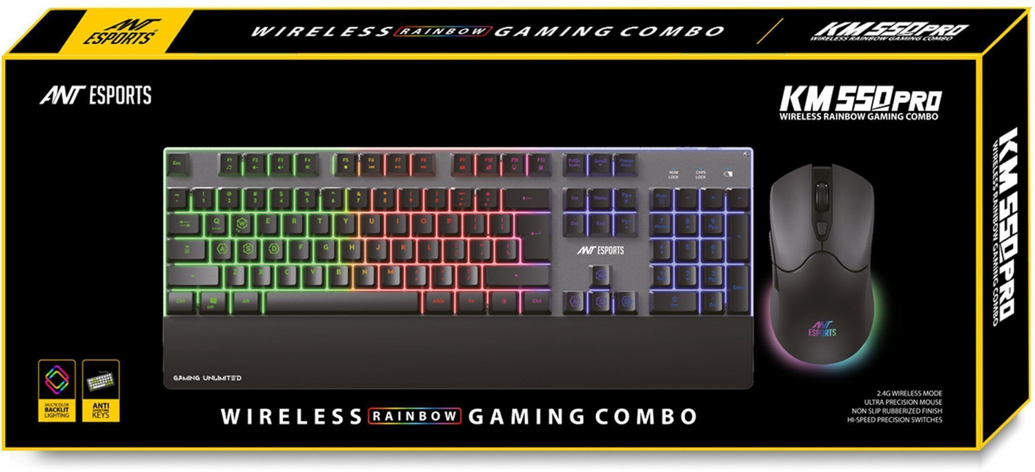Image of Ant Esports KM550PRO Wireless Standard Gaming Keyboard Compatible with Desktop, Laptop, Tablet