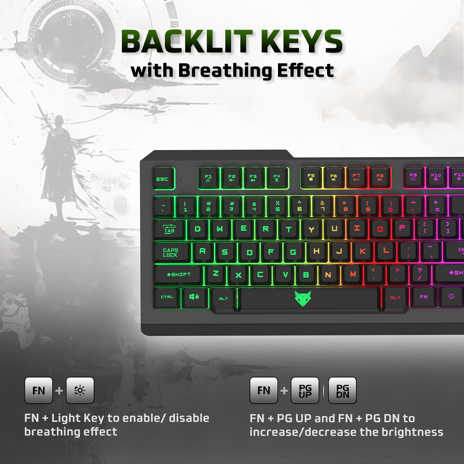 EVOFOX Warhammer Floating Keycaps, 19 Anti Ghosting Keys and LED ...