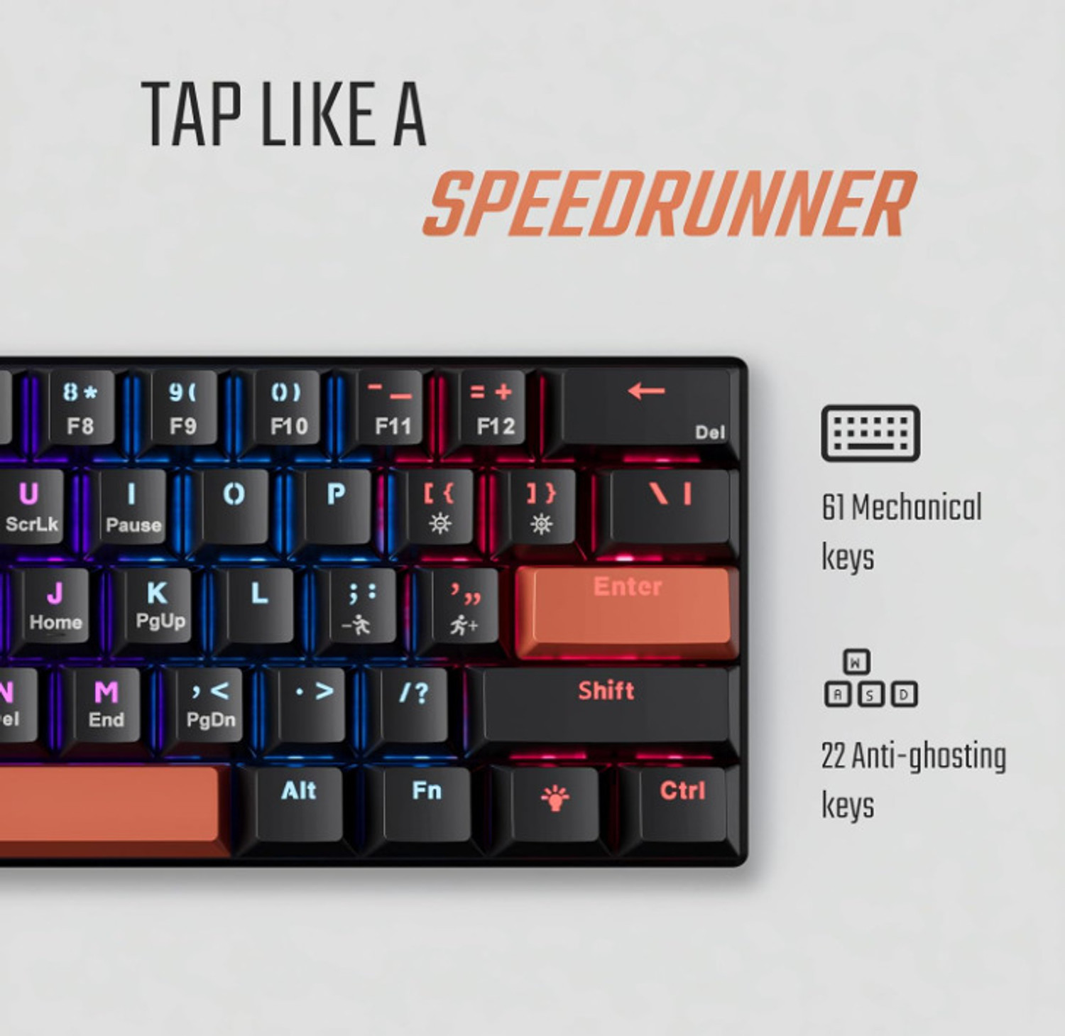 Image of Acer ZC.A01SI.3RV - 1 Wired USB Standard Gaming Keyboard Compatible with Desktop, Laptop