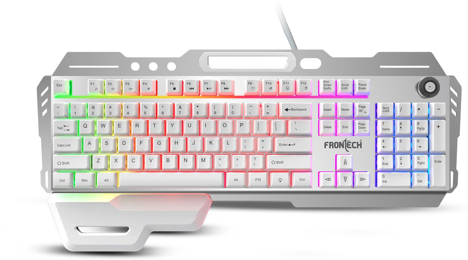 Image of Frontech KB-0013P Wired USB Standard Gaming Keyboard Compatible with Desktop, Laptop