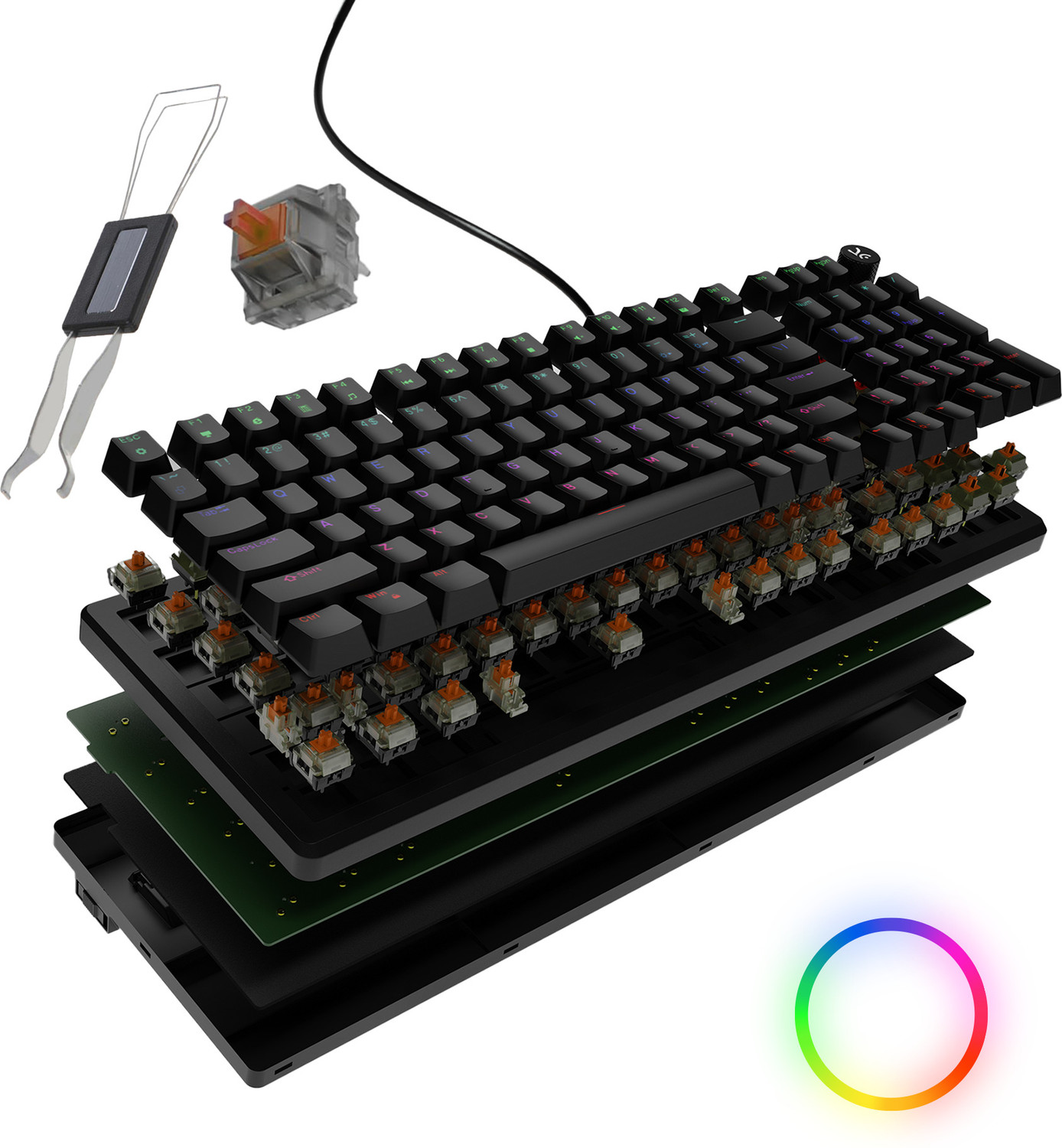 Kreo Hive 98 Wired USB Standard Gaming Keyboard Compatible with Desktop, Laptop, Mac