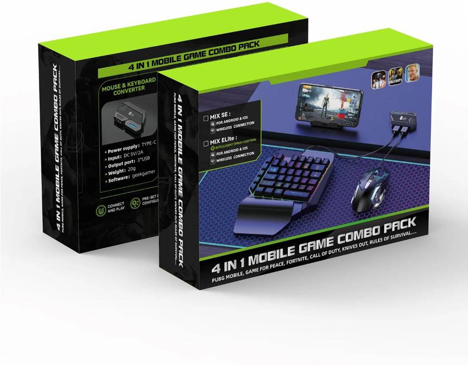 CELMEX One Hand Non Mechanical Gaming Keyboard and Mouse Combo - Image 1