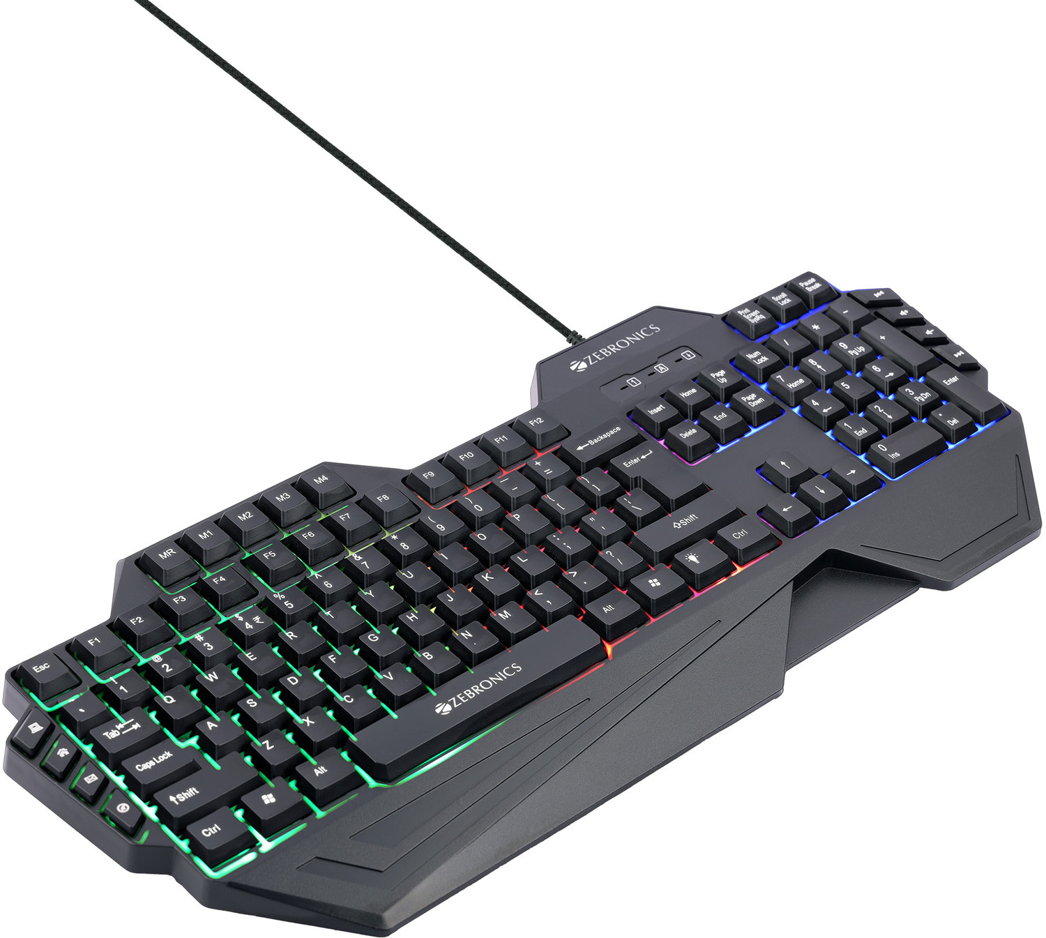 Image of ZEBRONICS Zeb-Optimus (Zeb-KMC 2) Wired USB Standard Gaming Keyboard Compatible with Desktop, Laptop, Mac