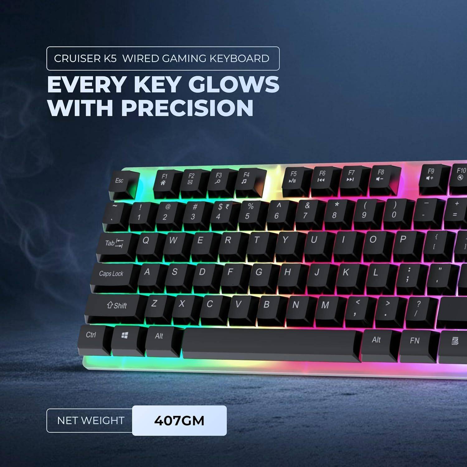 GEONIX Cruiser K5 Wired USB Gaming Keyboard - Image 5