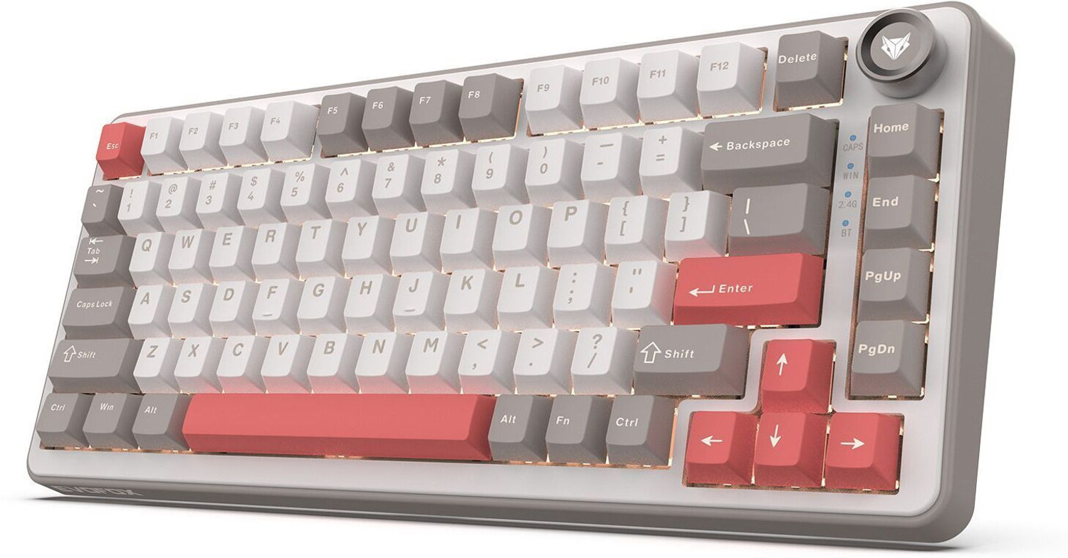 Image of EVOFOX Ronin X75 Tri-Mode with Gasket & Hot Swap Switches, Web Software Programmable Bluetooth, Wireless, Wired USB Tenkeyless Gaming Keyboard Compatible with Desktop, Laptop, Mac
