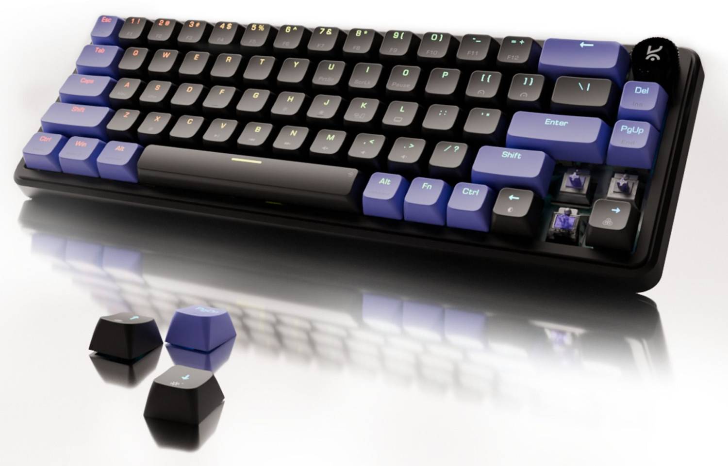 Kreo Hive 65% Compact Mechanical Gaming Keyboard Wired, Rgb & Mul