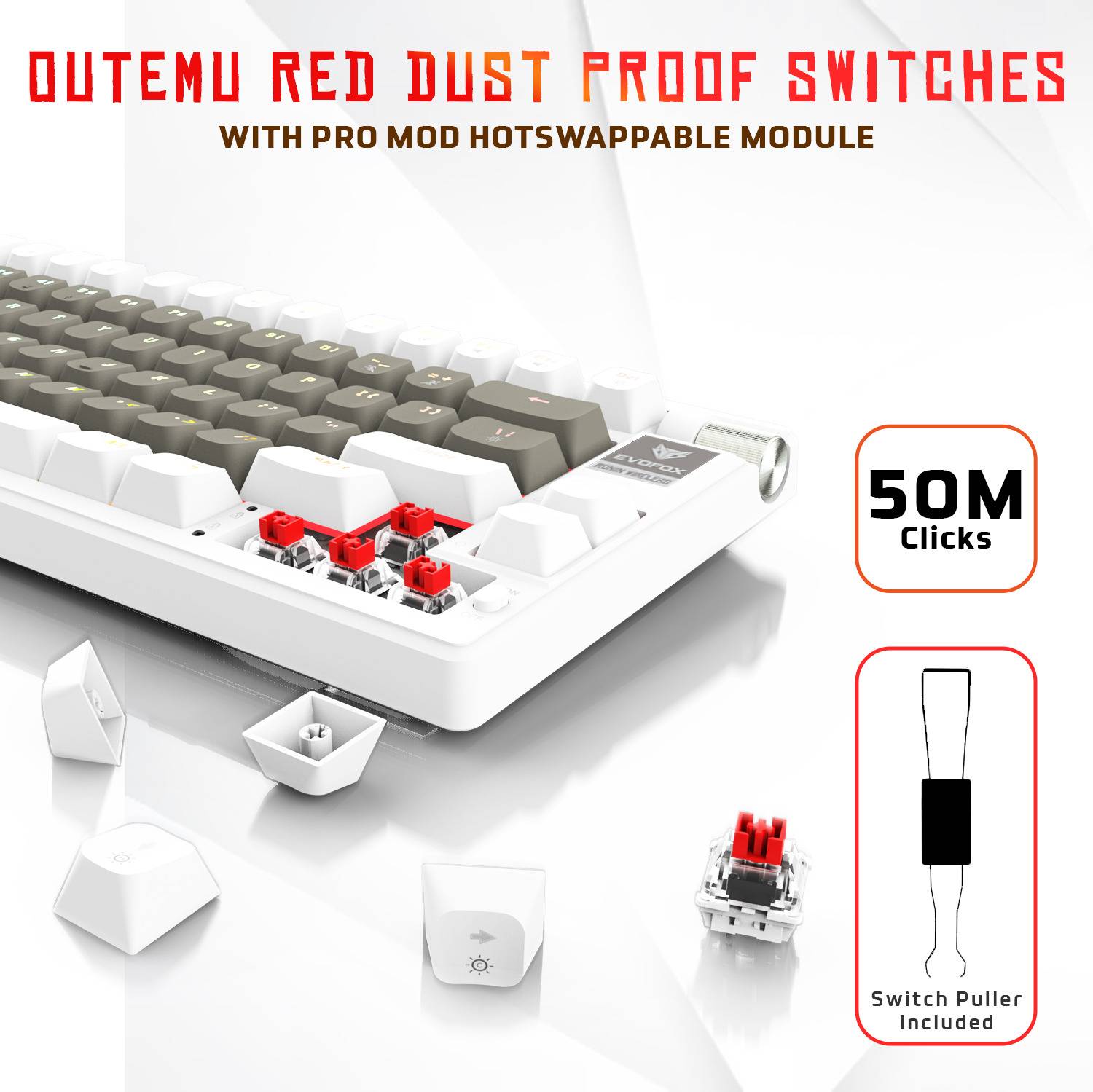 EVOFOX Ronin TKL RGB Mechanical Wireless Keyboard - Image 3
