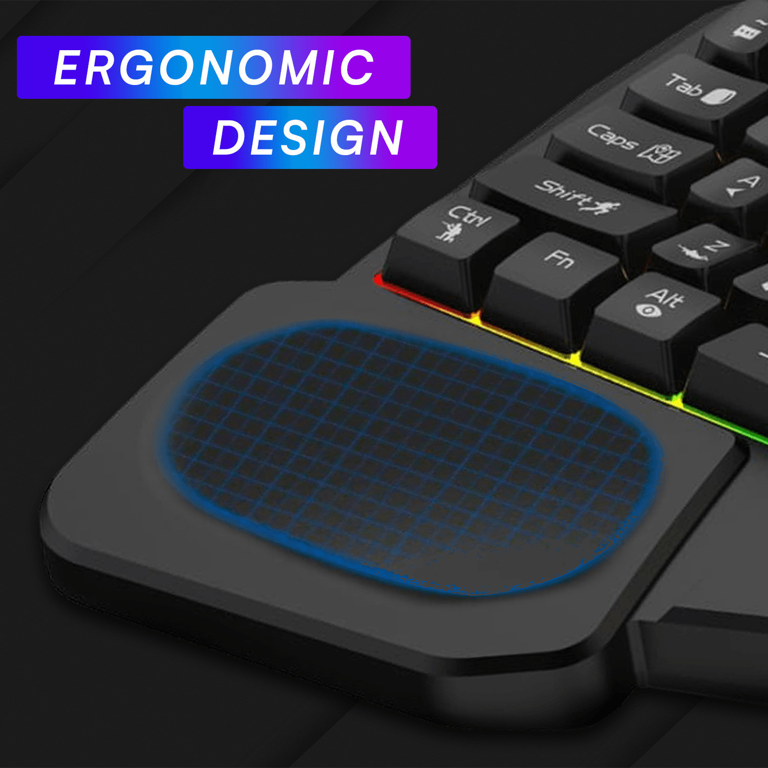 Image of xavion One Handed RGB Backlite 35Keys Wired USB Handheld Gaming Keyboard Compatible with Desktop, Laptop, Mac