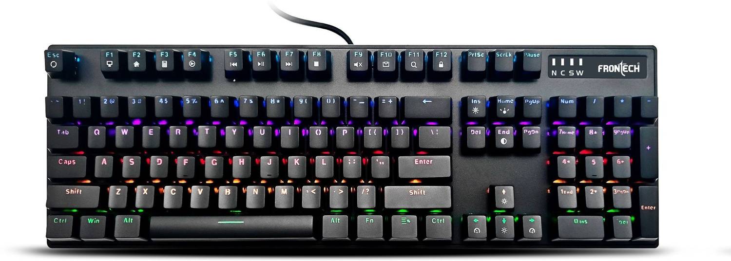 Frontech KB-0014P | 104 Keys | Anti-Ghosting | Ergonomic Design