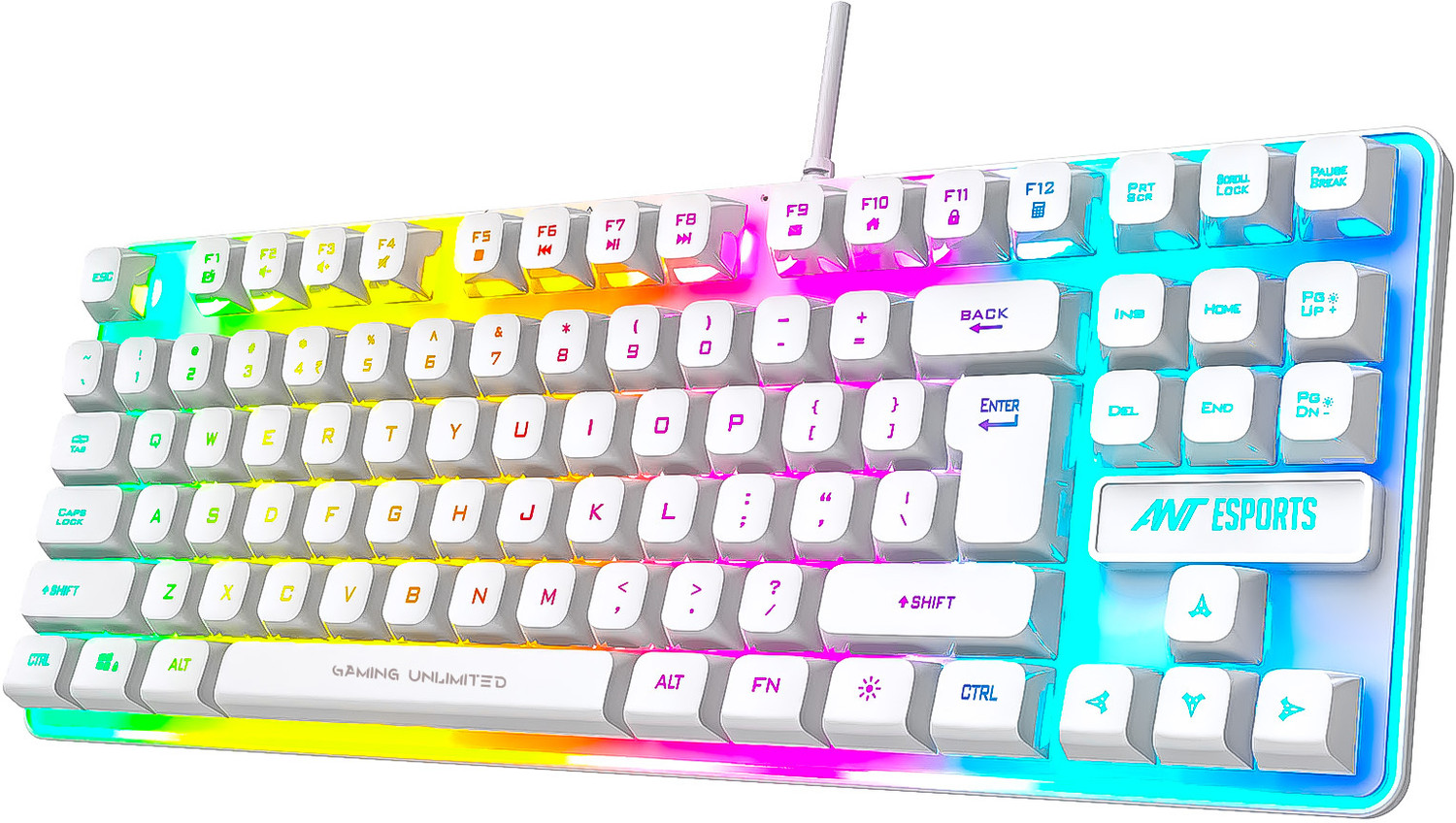 Image of Ant Esports MK700 V2 Wired USB Standard Gaming Keyboard Compatible with Desktop, Laptop, Mac