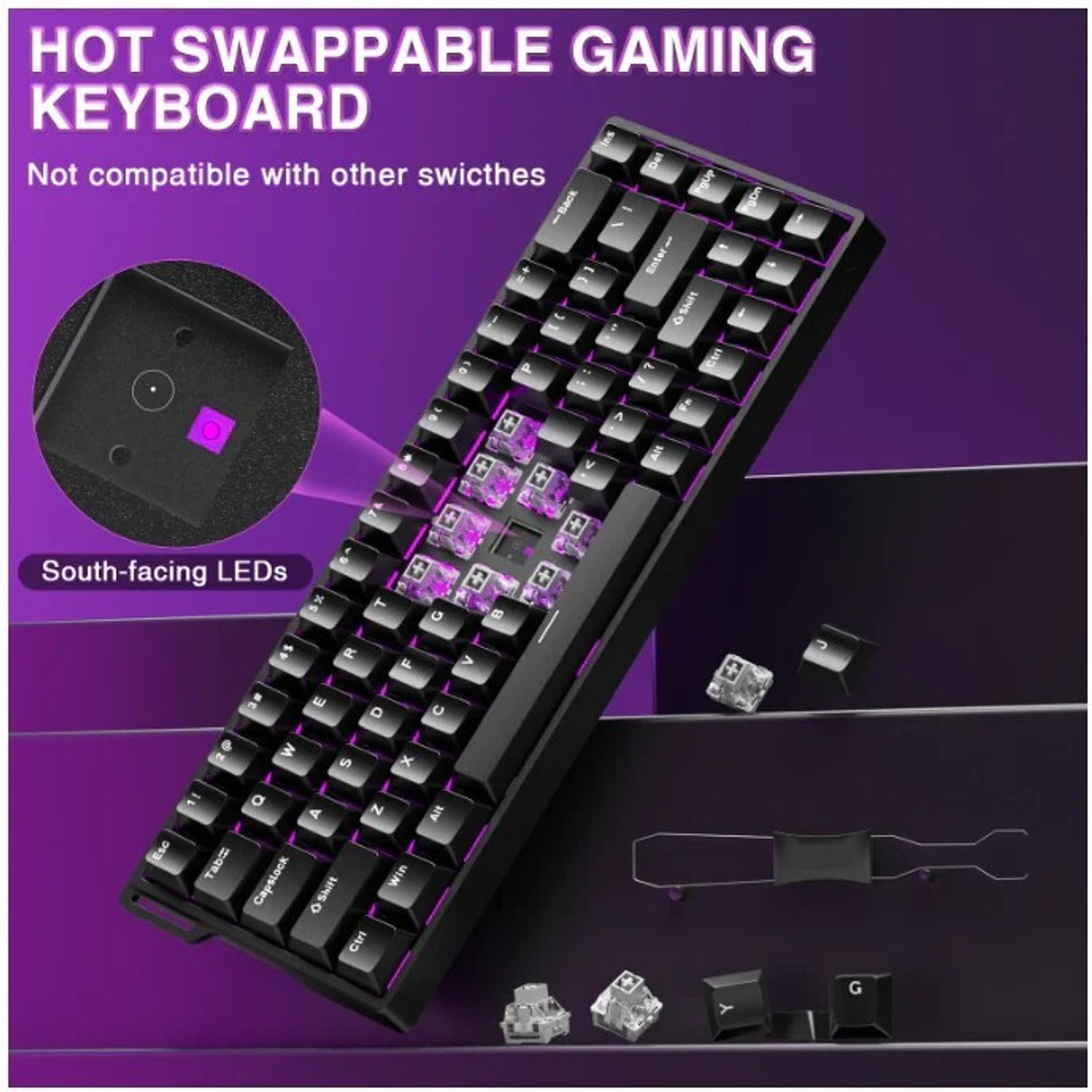 Image of Aula Win68 HE Magnetic Switch Gaming Wired USB Standard Gaming Keyboard Compatible with Desktop, Laptop