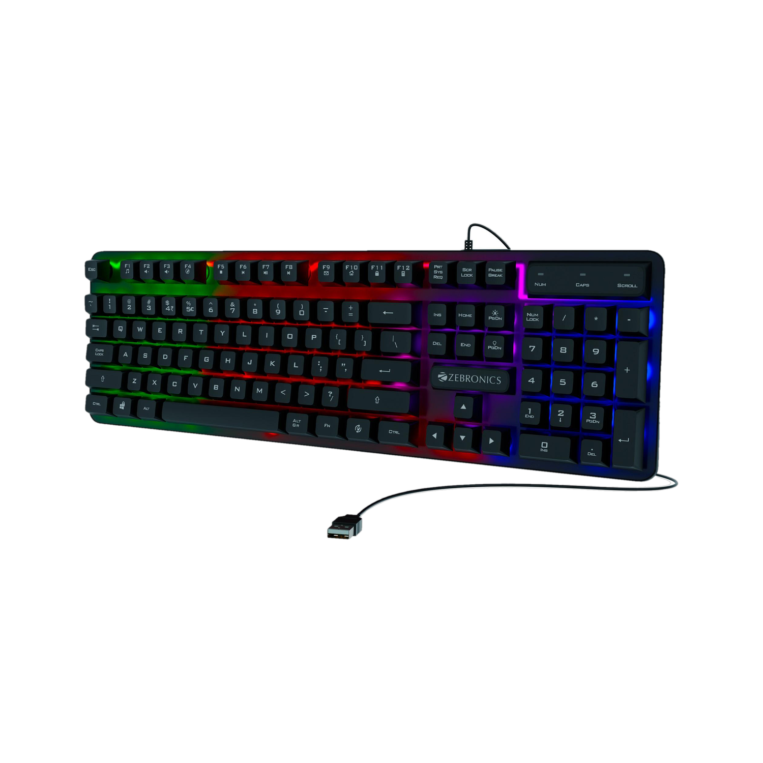 ZEBRONICS Transformer K1 Wired USB Keyboard
