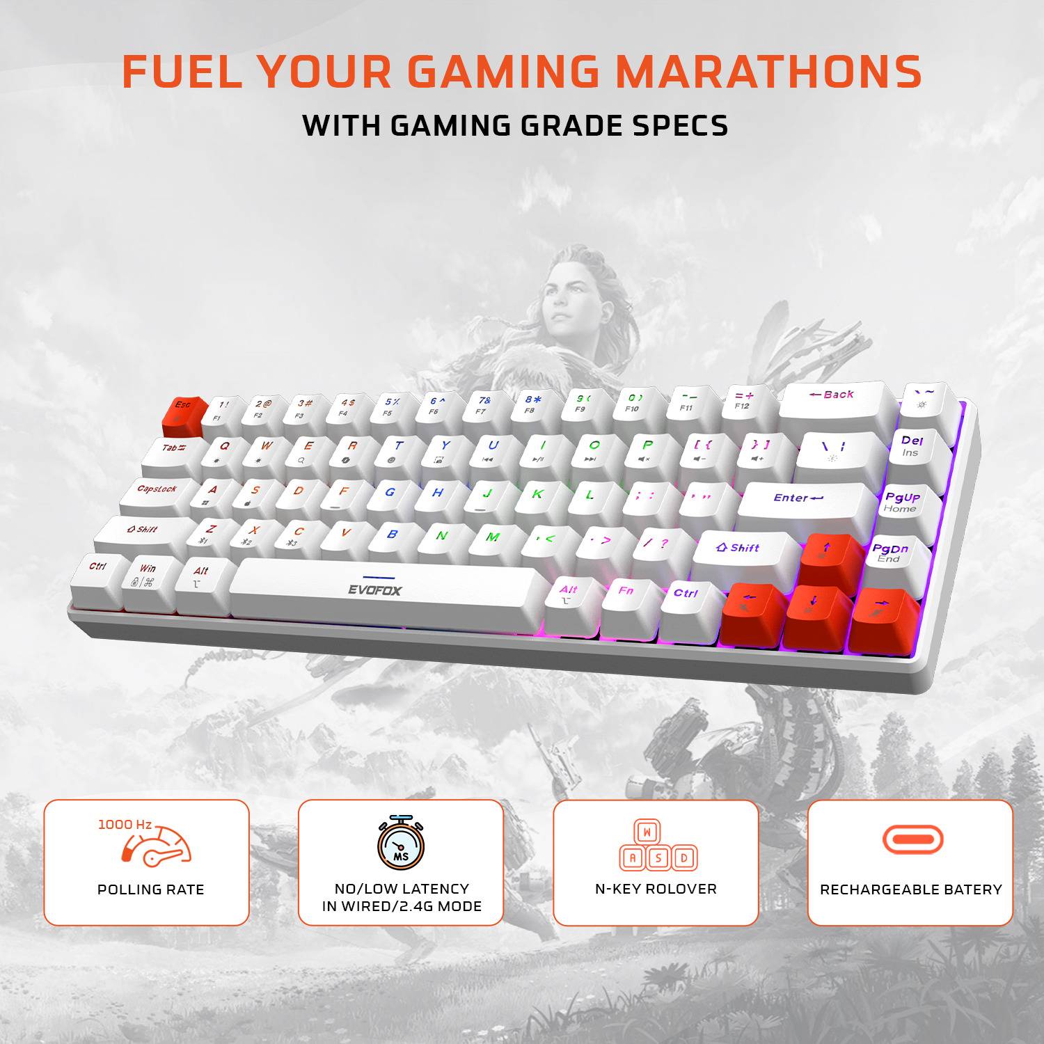 EVOFOX Katana S Mini Mechanical Gaming Keyboard - Image 4
