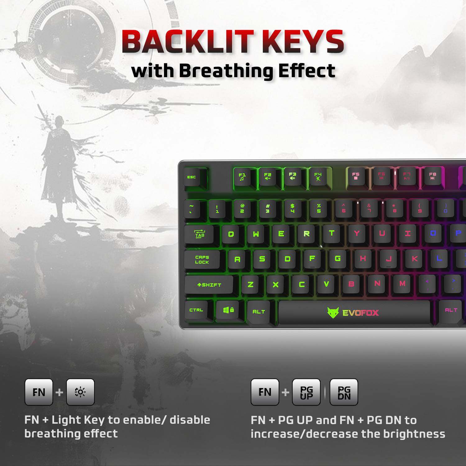 EVOFOX Fireblade LED Backlit Gaming Keyboard - Image 4