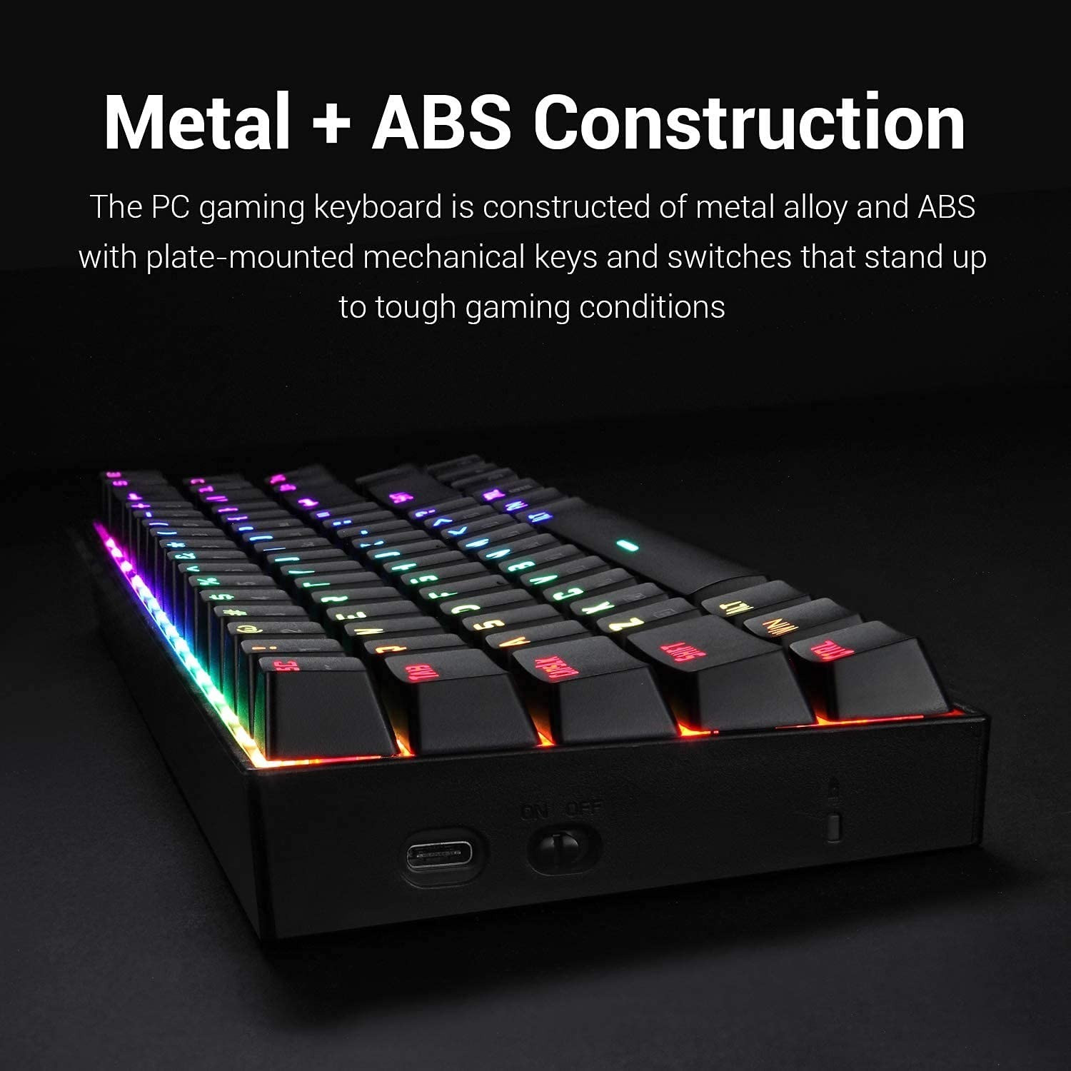 Image of Redragon K599 Diemos TKL RGB Backlit (red switches) Wireless Tenkeyless Gaming Keyboard Compatible with Desktop, Laptop