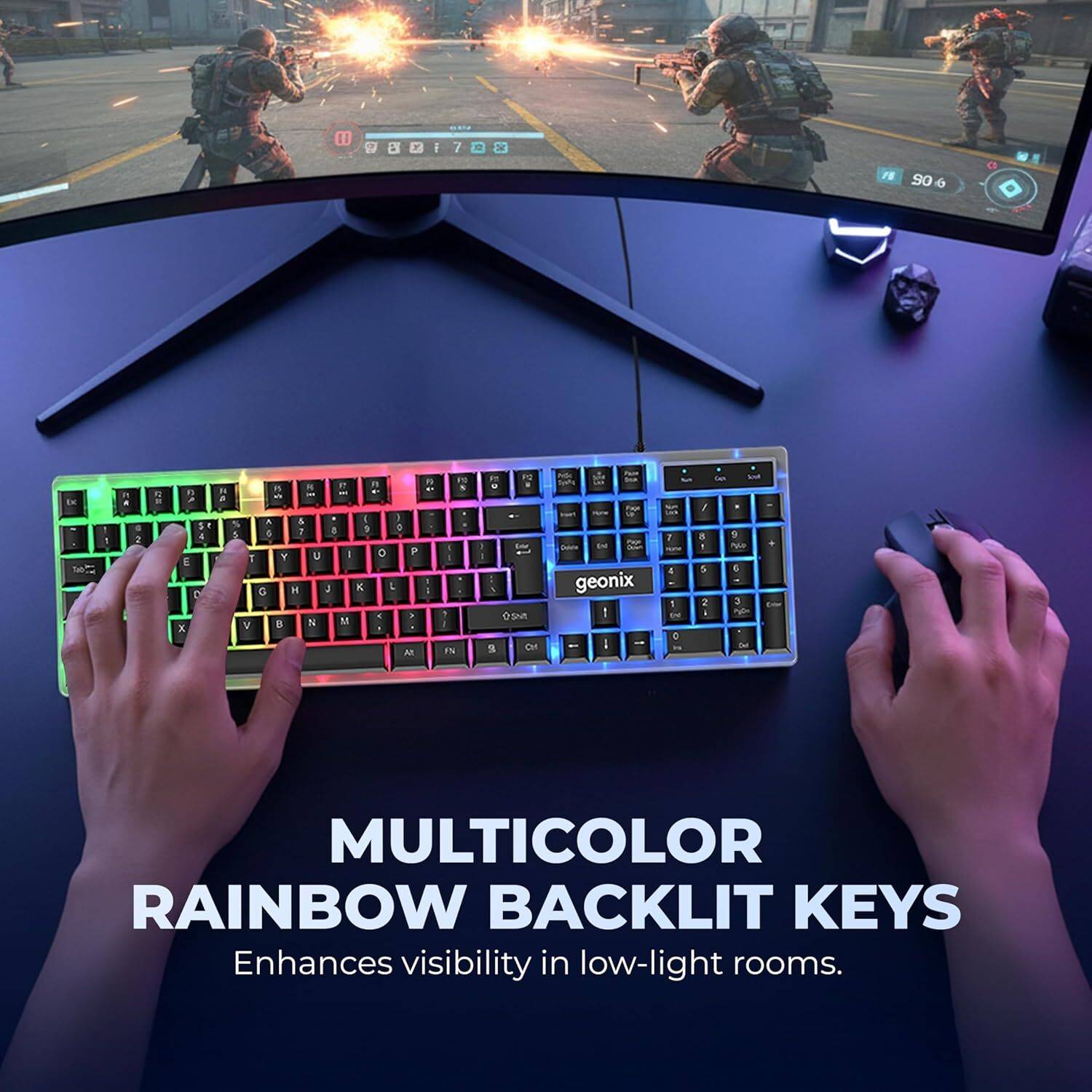GEONIX Cruiser K5 Wired USB Gaming Keyboard - Image 3