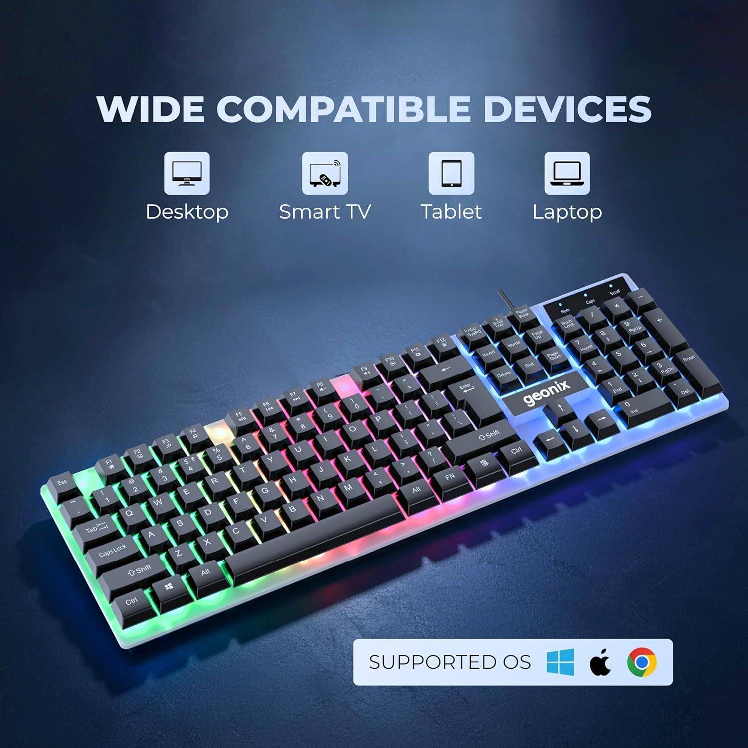 GEONIX Cruiser K5 Wired USB Gaming Keyboard - Image 4