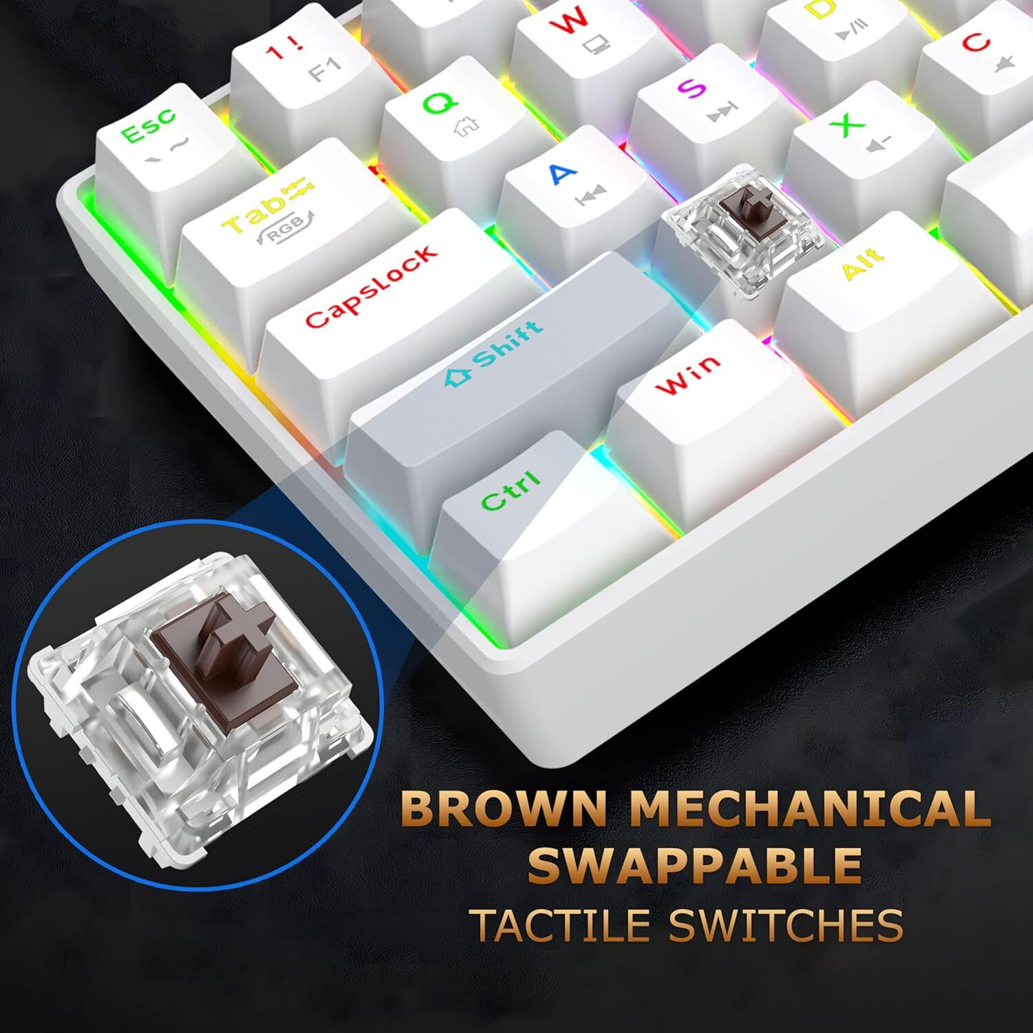Image of Ant Esports MK1300 V2 Wired USB Standard Gaming Keyboard Compatible with Desktop, Laptop, Tablet, Mac