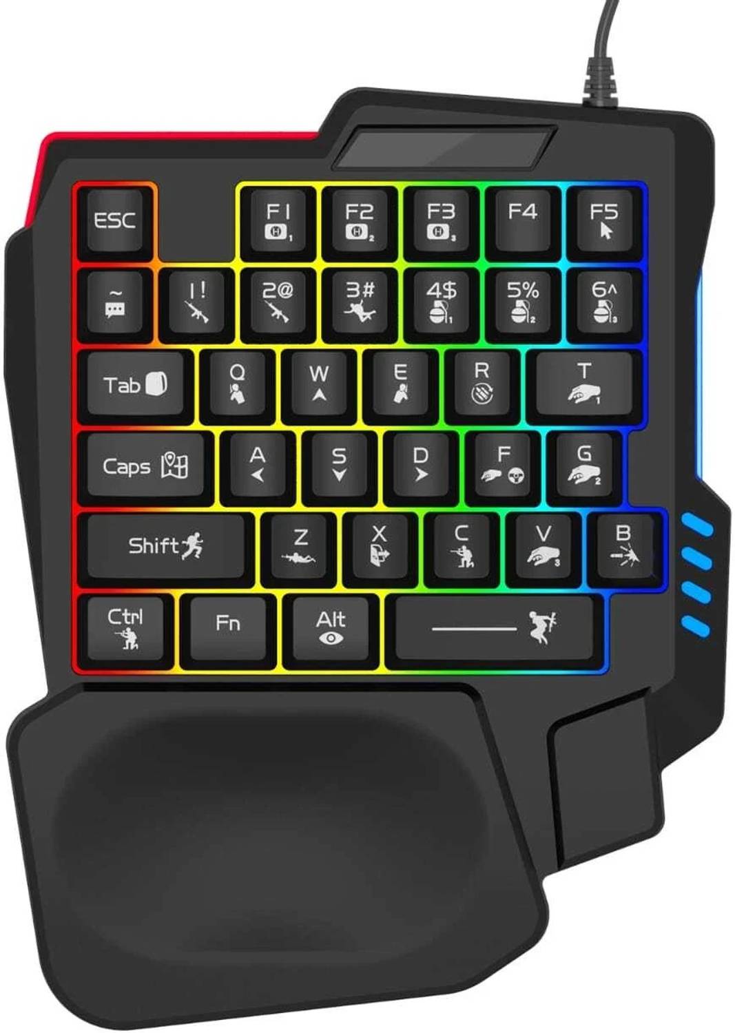 MILLENNIUM TECHNOLOGY One Handed RGB Backlite 35Keys Wired USB Ha