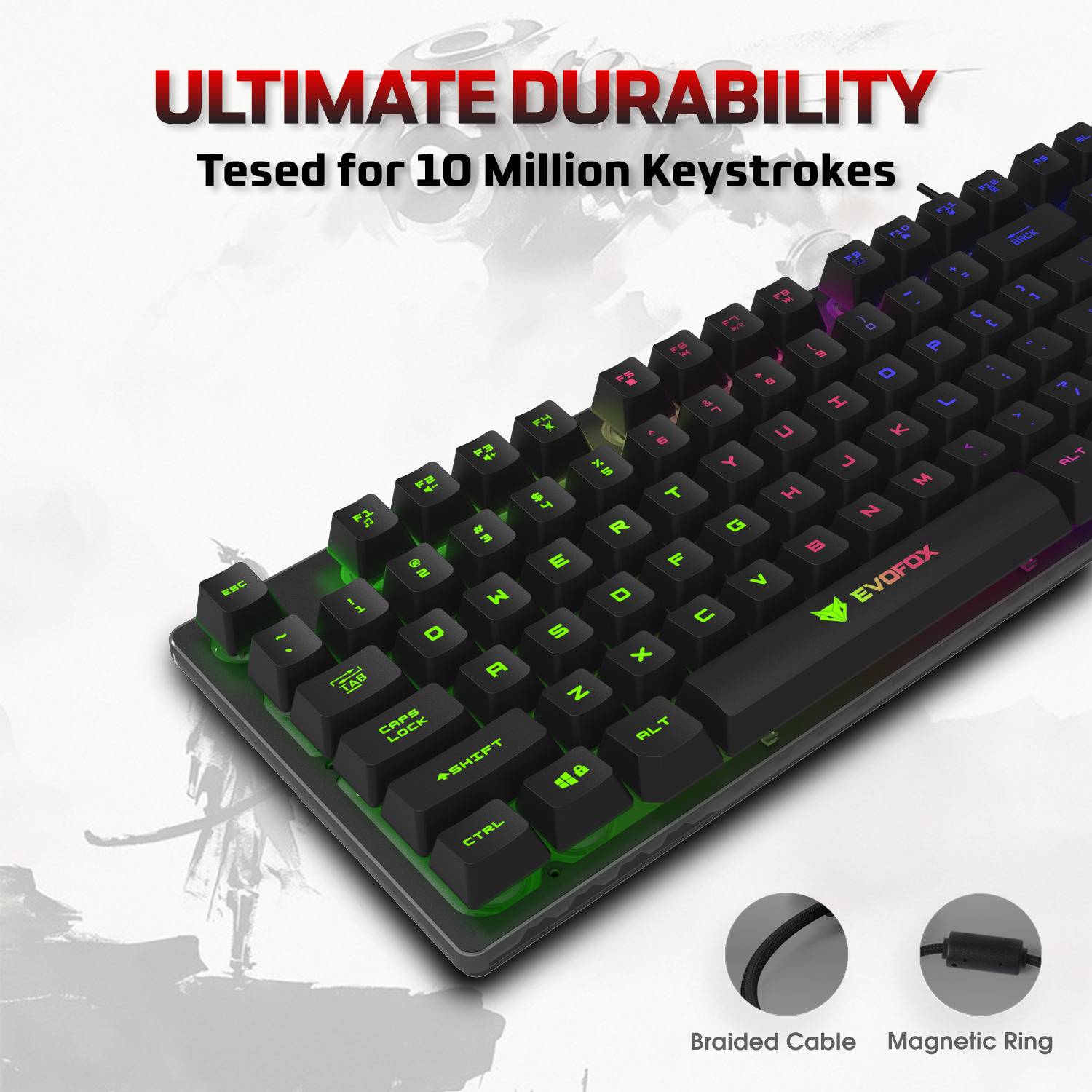 EVOFOX Fireblade LED Backlit Gaming Keyboard - Image 5