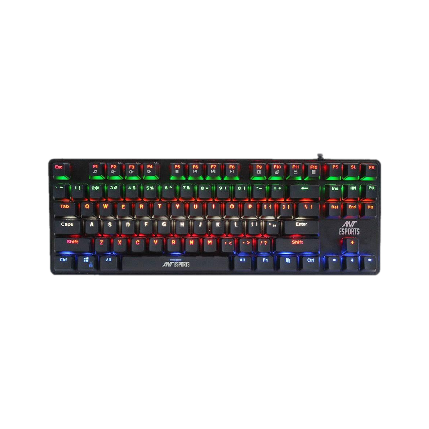 Ant Esports MK1000 Wired TKL Mechanical Gaming Keyboard with Multicolour LED Wired USB Gaming Keyboard