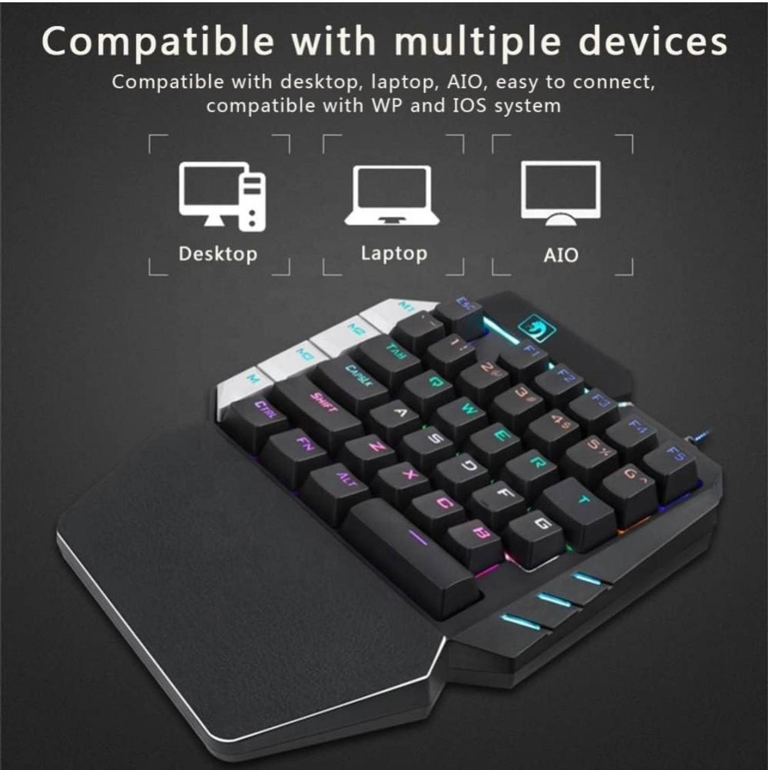 Extreme One Hand Gaming Keyboard and Mouse Combo - Image 4
