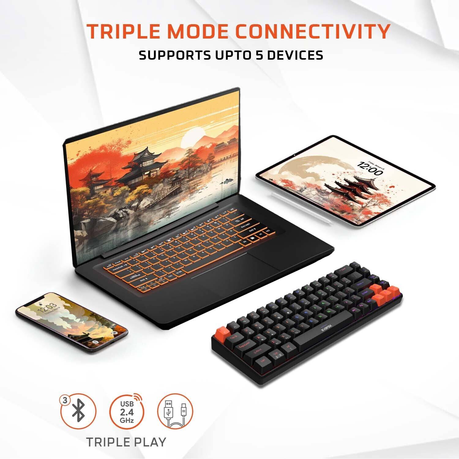 EVOFOX Katana S Mini Wireless Gaming Keyboard - Image 2