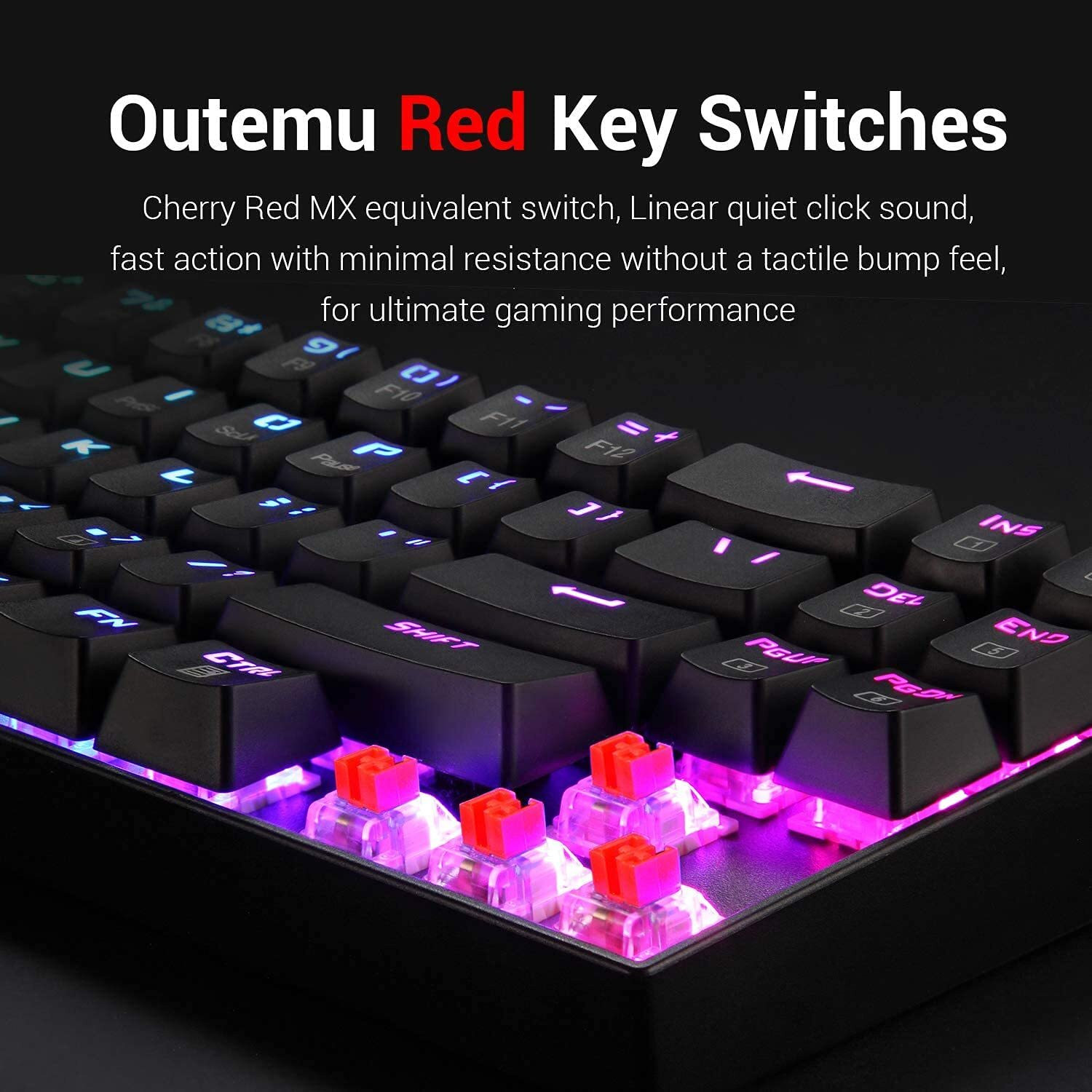 Image of Redragon (Open-Box) K599 Diemos RGB Backlit Anti-Ghosting Mechanical 2.4Ghz Wireless / Wired USB Tenkeyless Gaming Keyboard Compatible with Desktop, Laptop, Tablet