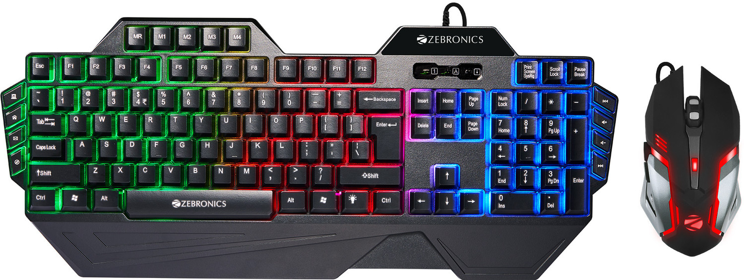 Image of ZEBRONICS Zeb-Optimus (Zeb-KMC 2) Wired USB Standard Gaming Keyboard Compatible with Desktop, Laptop, Mac
