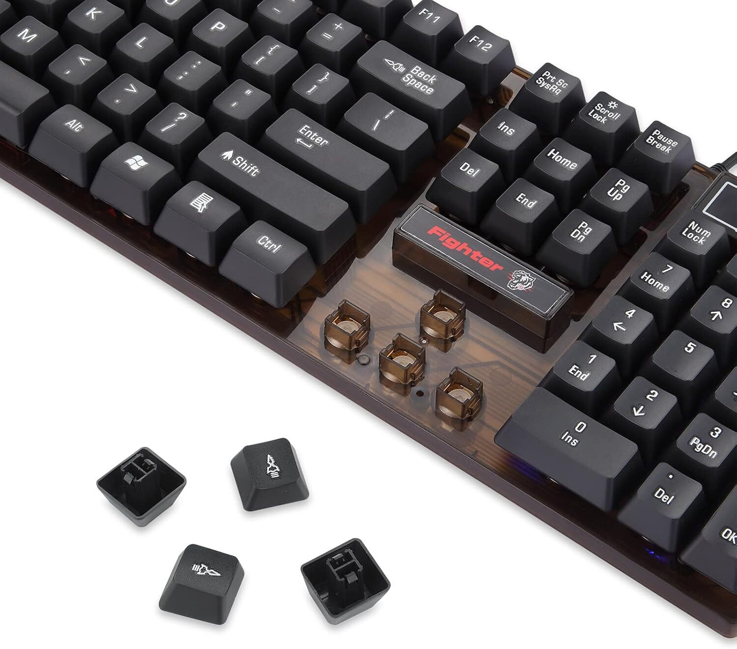 Image of Enter FIGHTER-RGB-KB-01 Wired USB Standard Gaming Keyboard Compatible with Desktop, Laptop, Mac