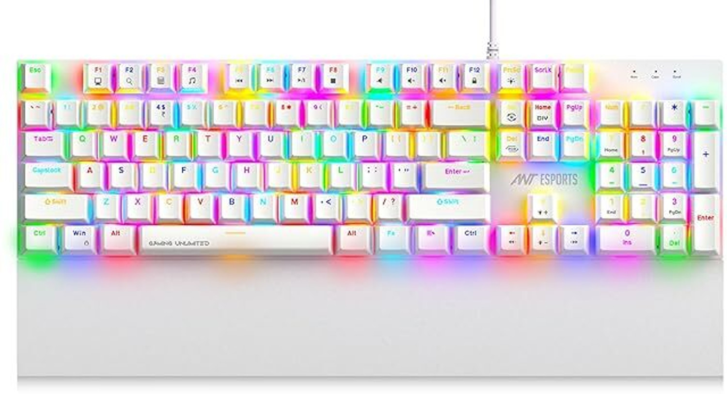 Image of Ant Esports MK4100 Wired USB Standard Gaming Keyboard Compatible with Desktop, Laptop