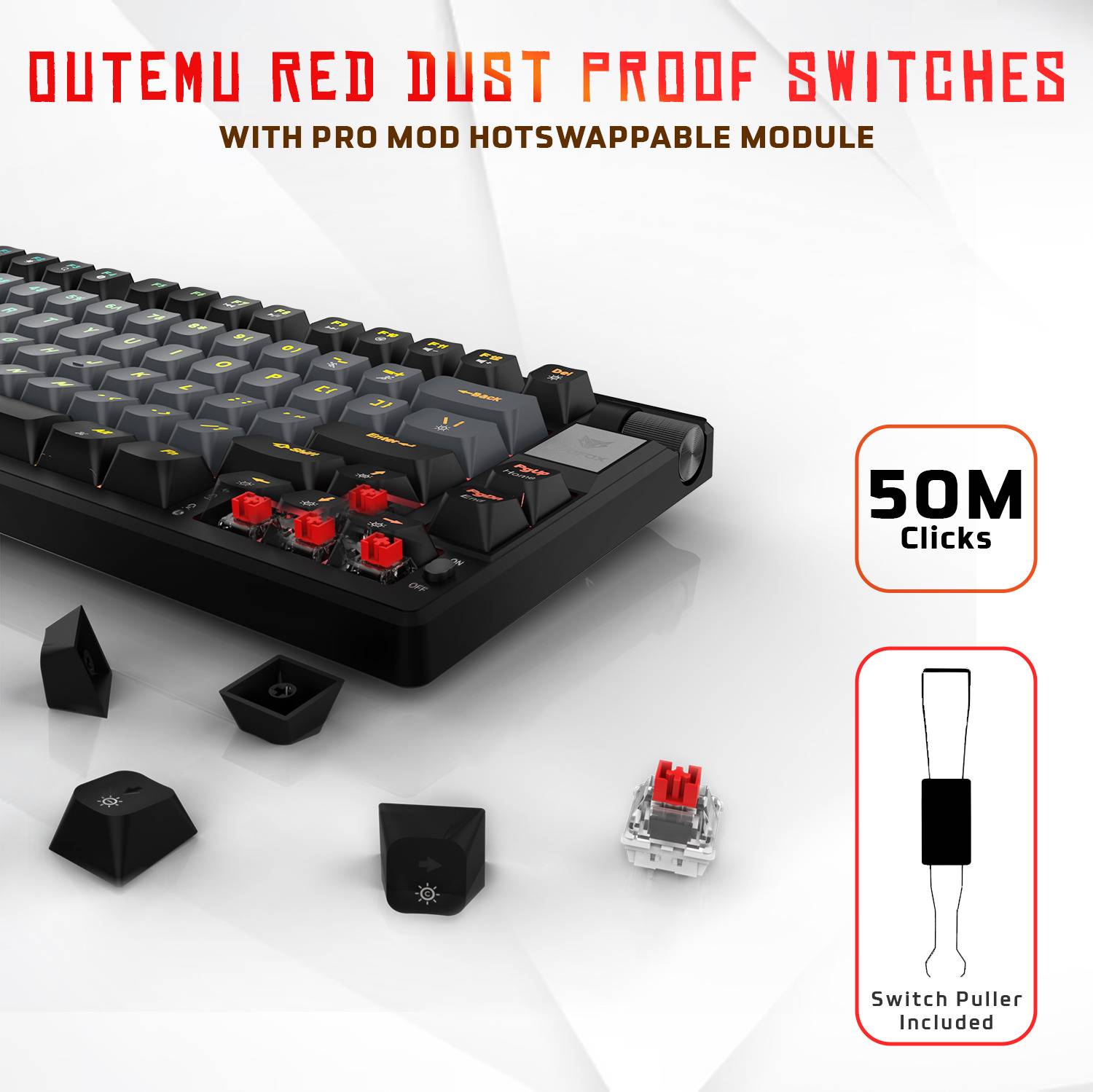 EVOFOX Ronin TKL RGB Mechanical Wireless Keyboard - Image 3