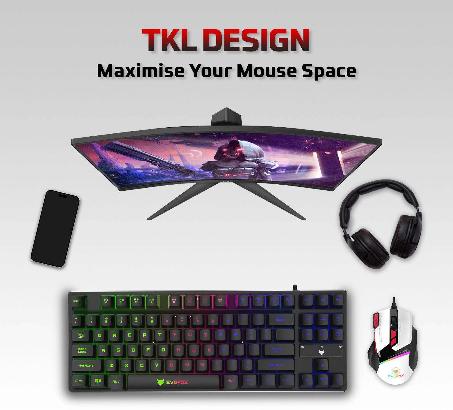 EVOFOX Fireblade LED Backlit Gaming Keyboard - Image 3