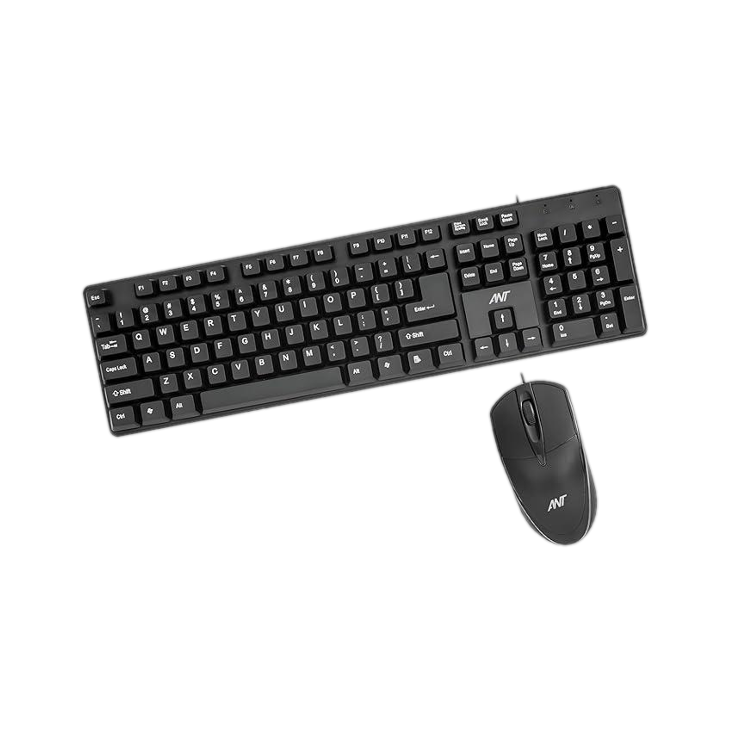 Ant Value FKBRI02 / Spill-Resistant, Silent Keys,1000 DPI Mouse & Keyboard Combo Wired USB Standard Desktop Keyboard Compatible with Desktop, Laptop, Mac with 1000 DPI Optical Mouse, Whisper-Quiet Keystrokes, Spill-Resistant Protective Body